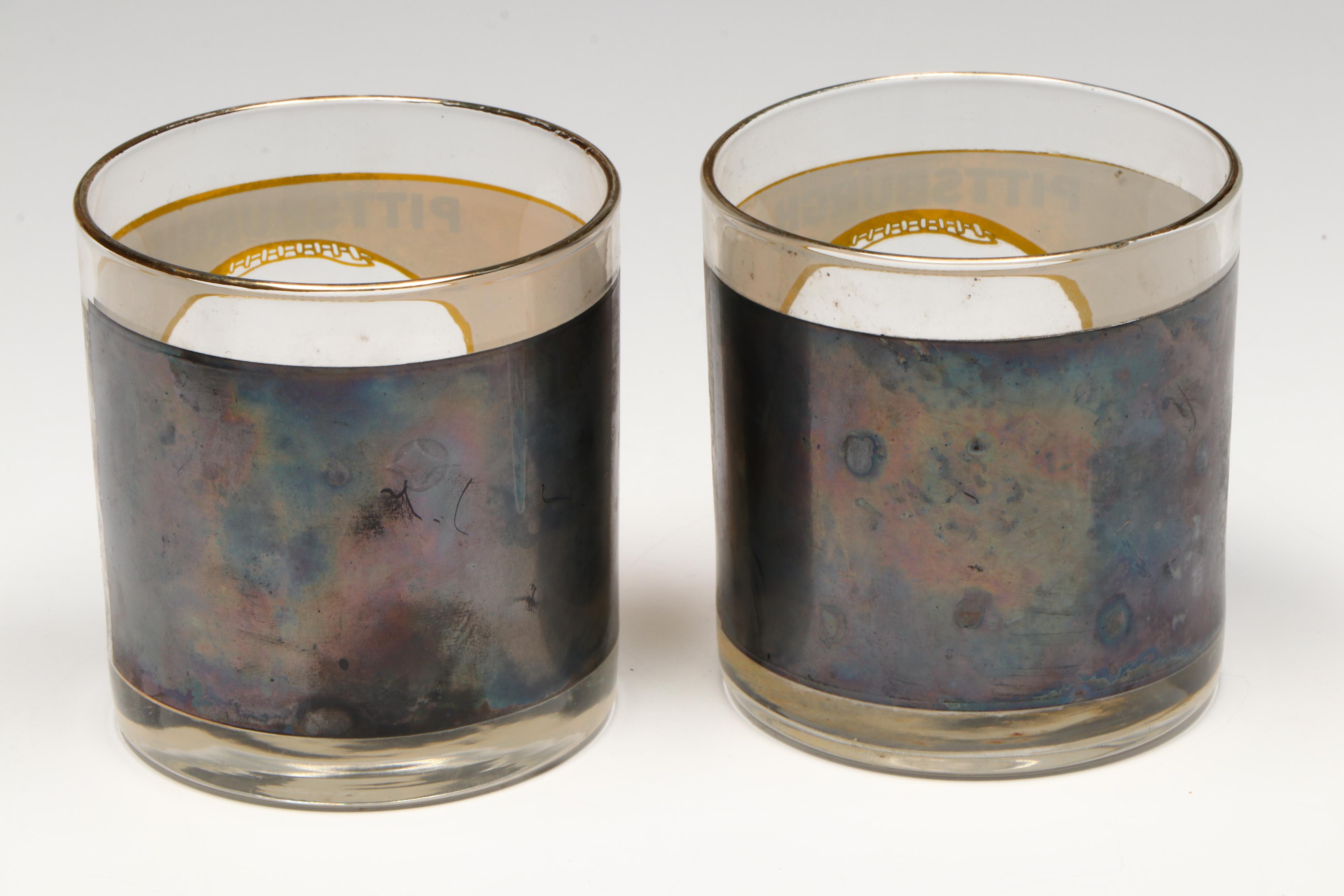 Pittsburgh Steelers Old Fashioned Glasses and Framed Wall Décor