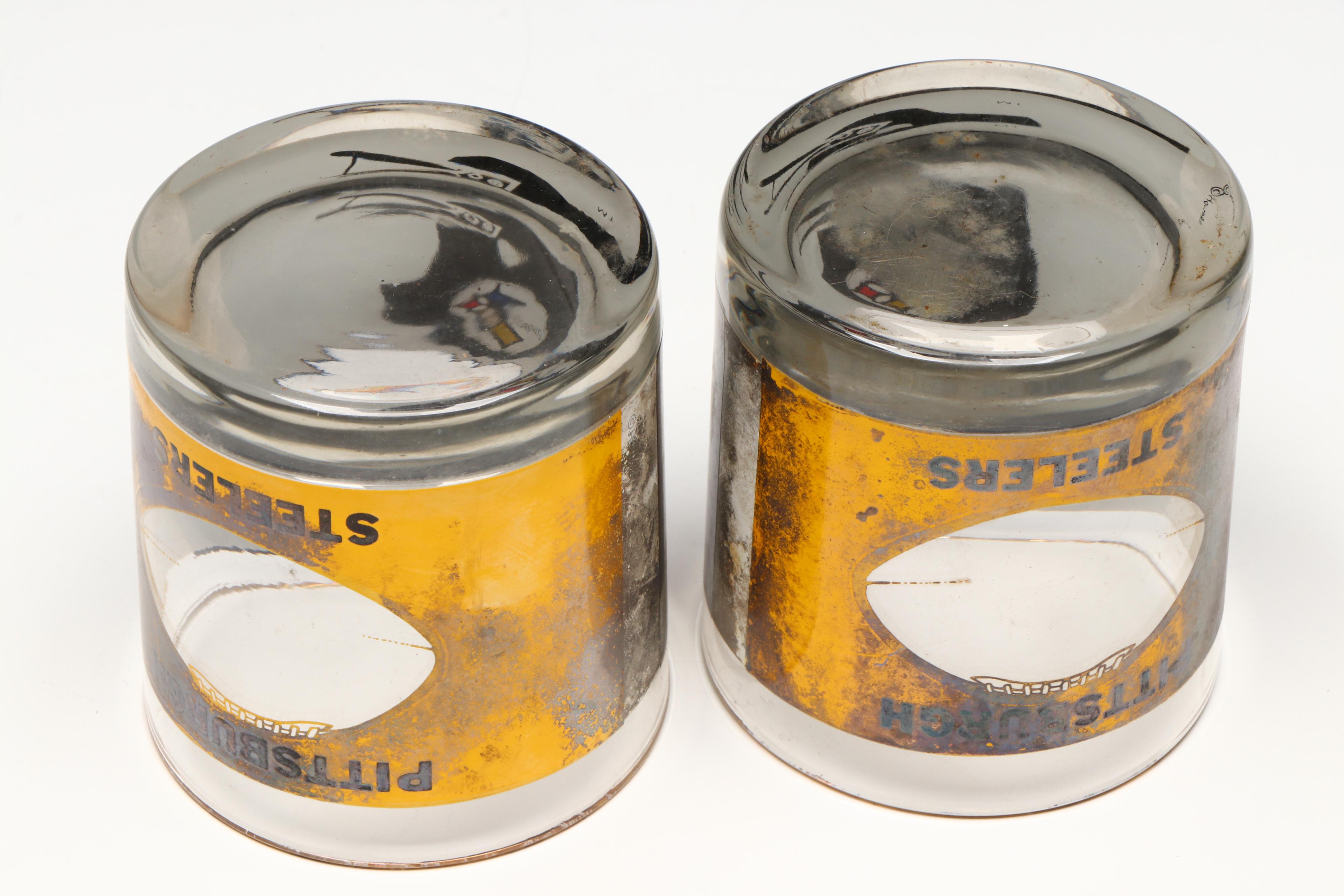 Pittsburgh Steelers Old Fashioned Glasses and Framed Wall Décor