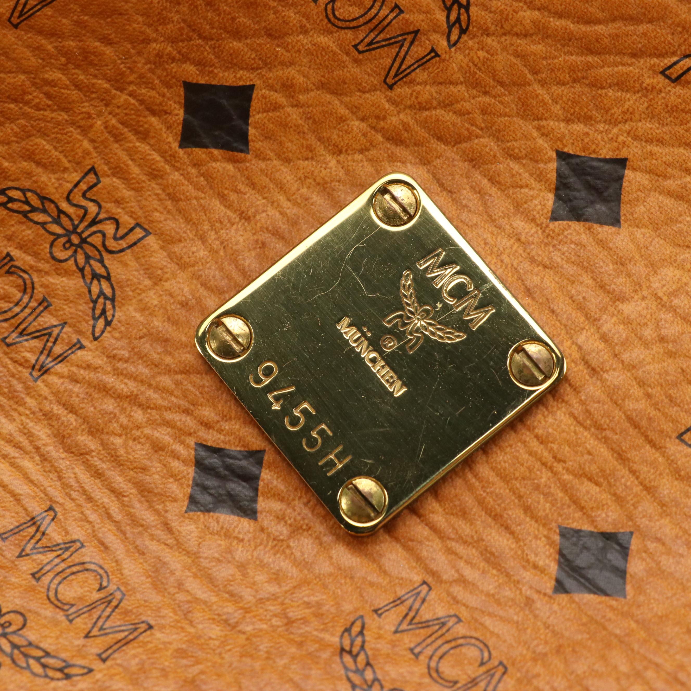 MCM Accessories/Toiletry Pouch in Cognac Visetos Coated Canvas