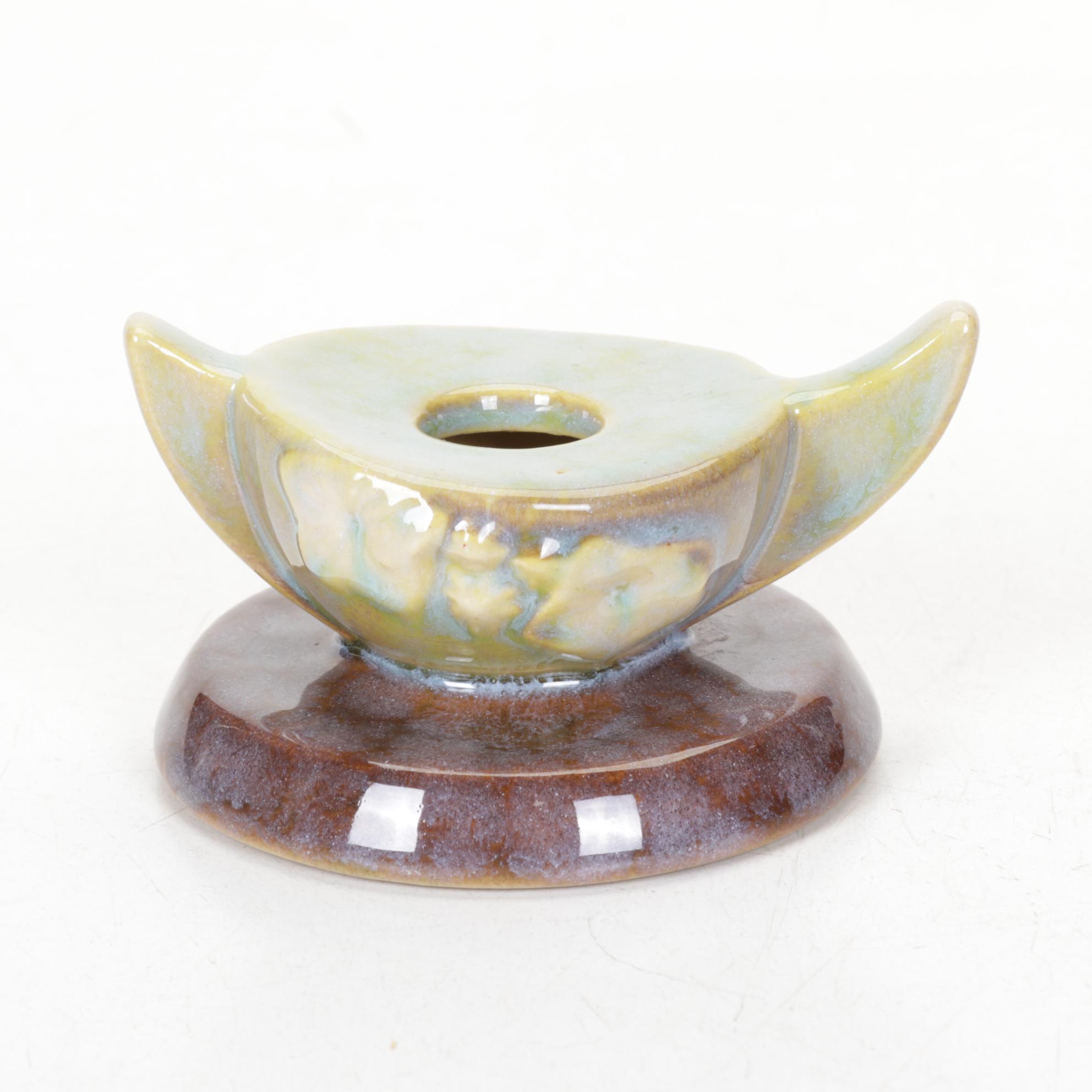 Roseville Pottery Wincraft Candlestick with Frankoma Prairie Green Vase and More