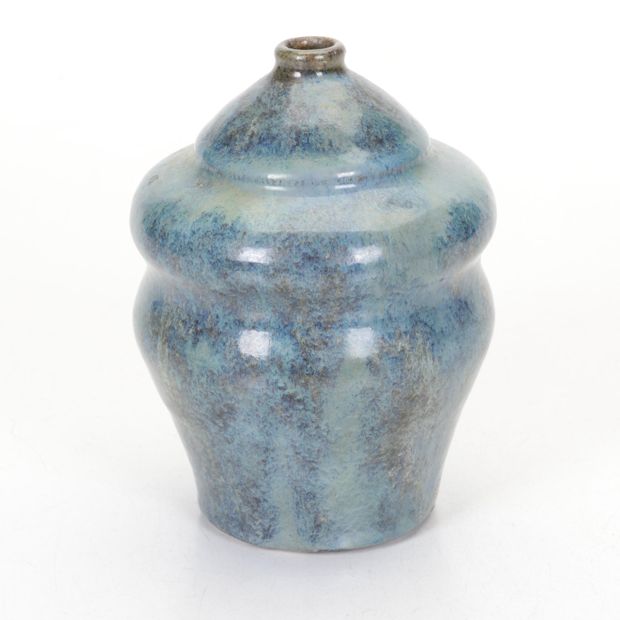 Roseville Pottery Wincraft Candlestick with Frankoma Prairie Green Vase and More