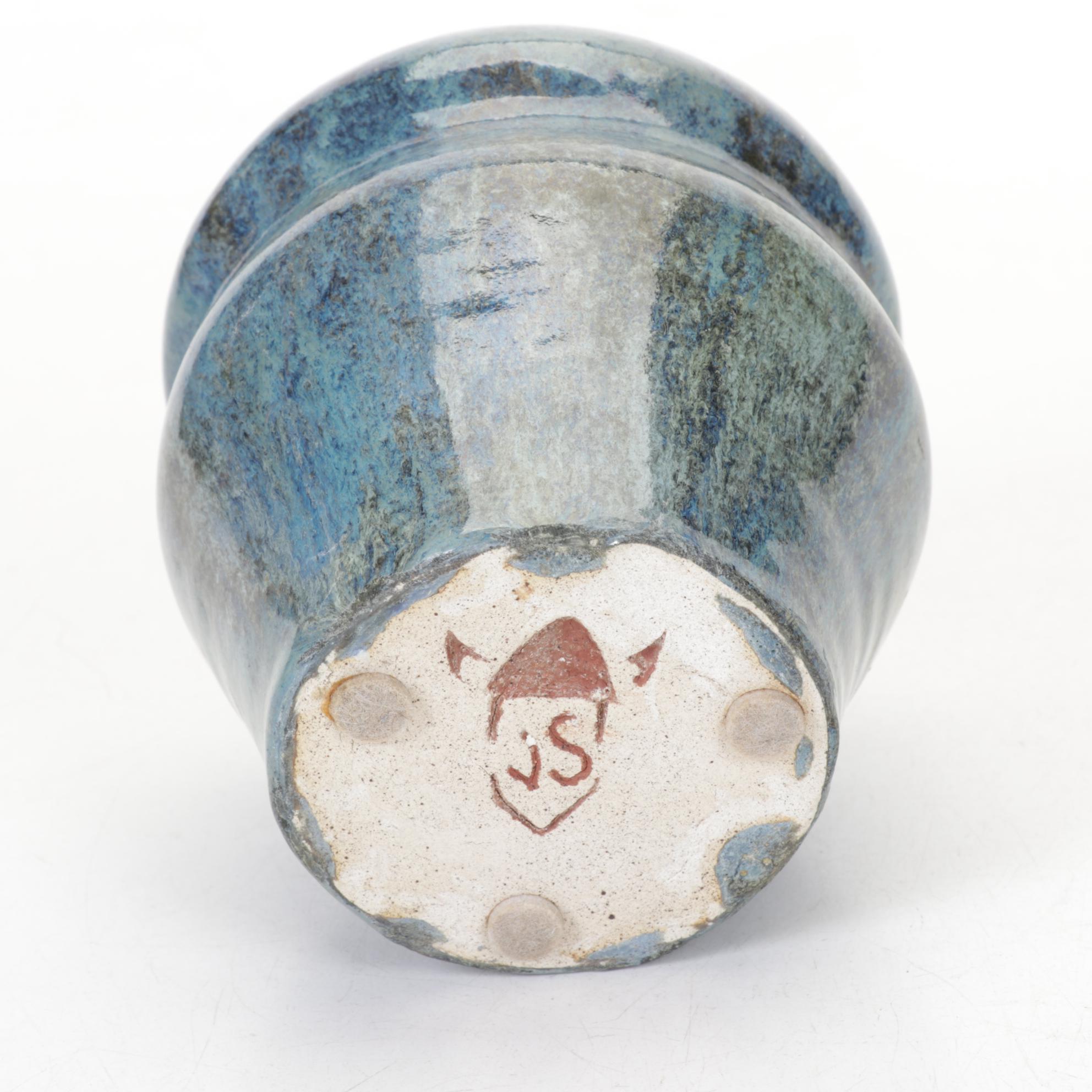 Roseville Pottery Wincraft Candlestick with Frankoma Prairie Green Vase and More