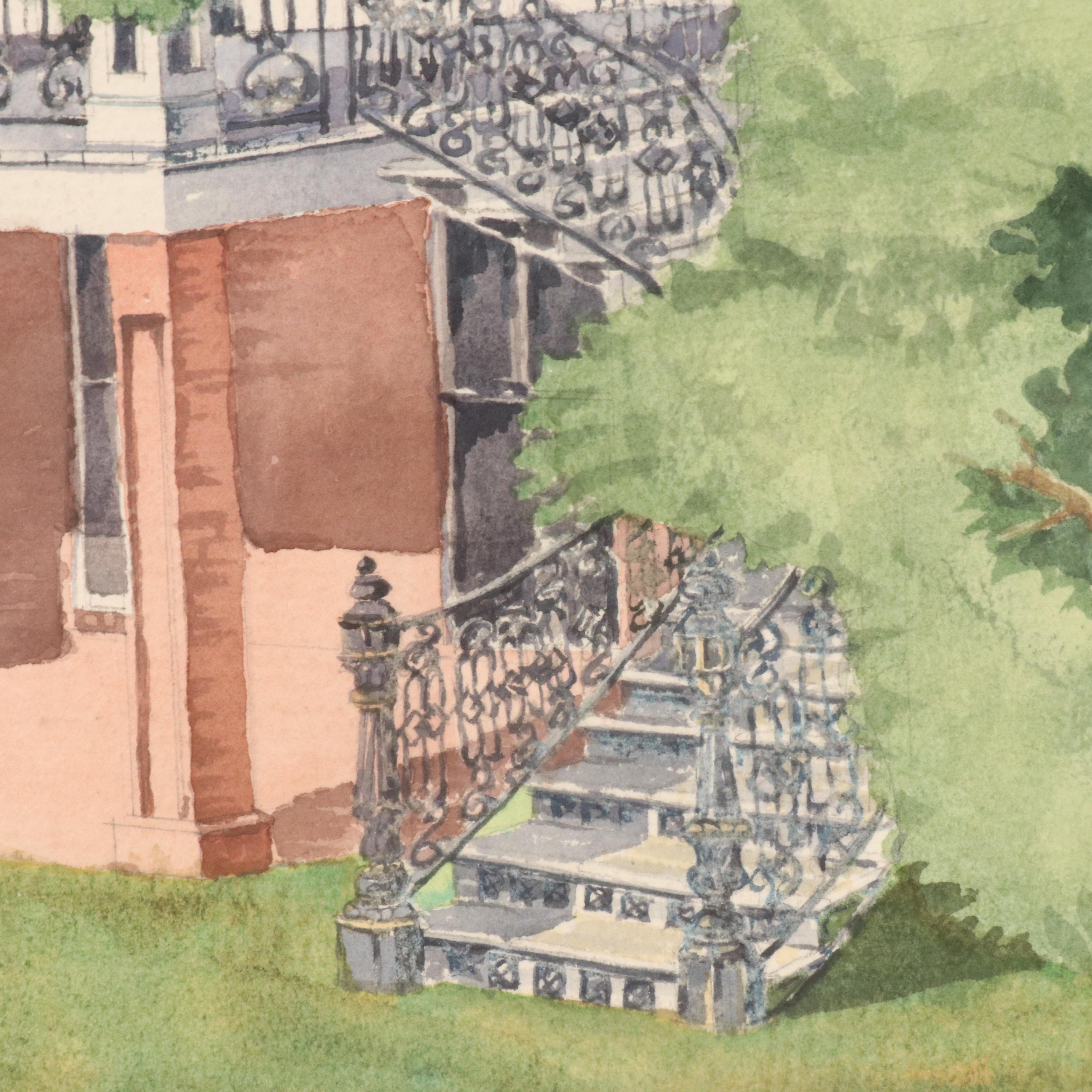 A. Davis Watercolor Painting of the Sledge House, 1985