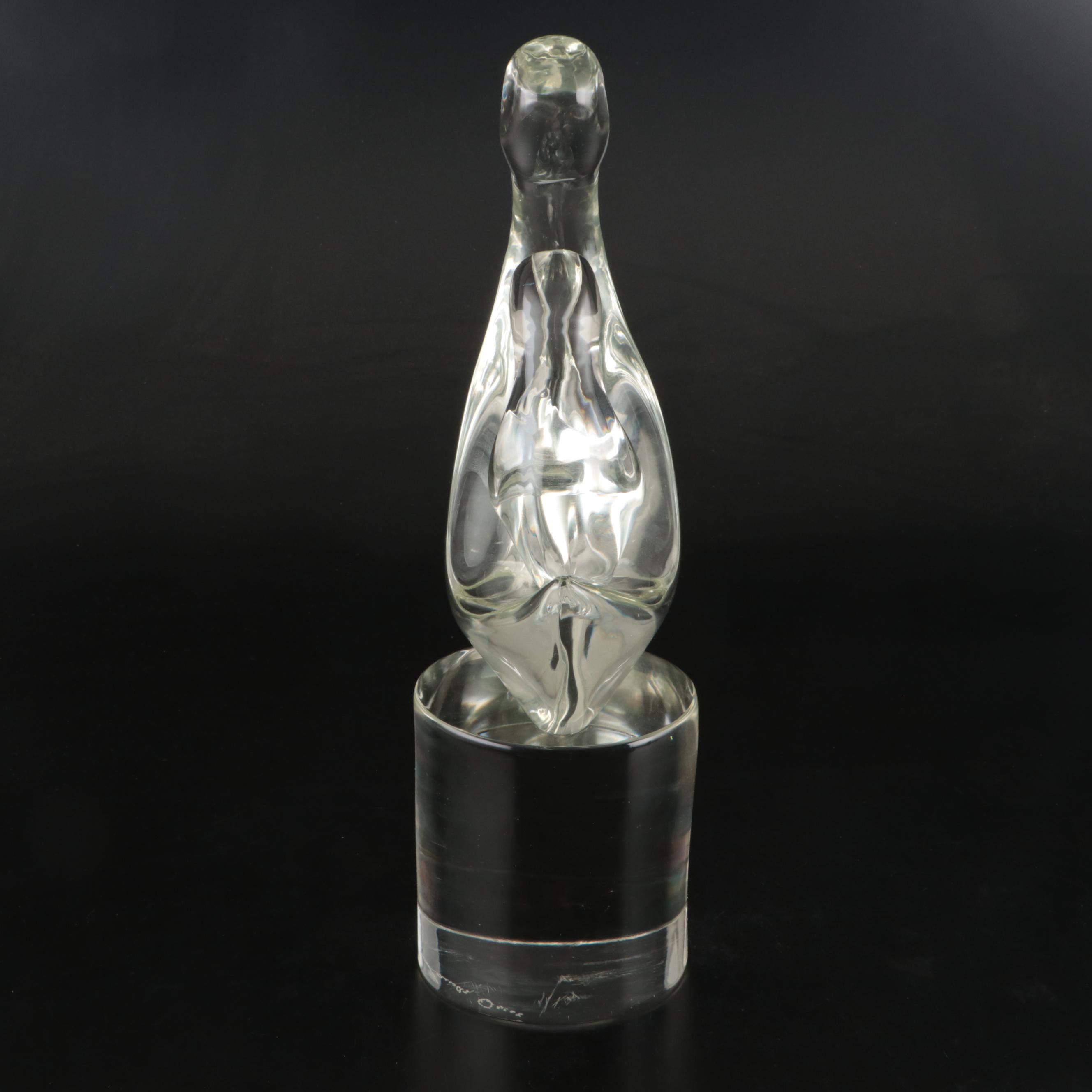 Oscar Zanetti Murano Mother and Child Art Glass Sculpture