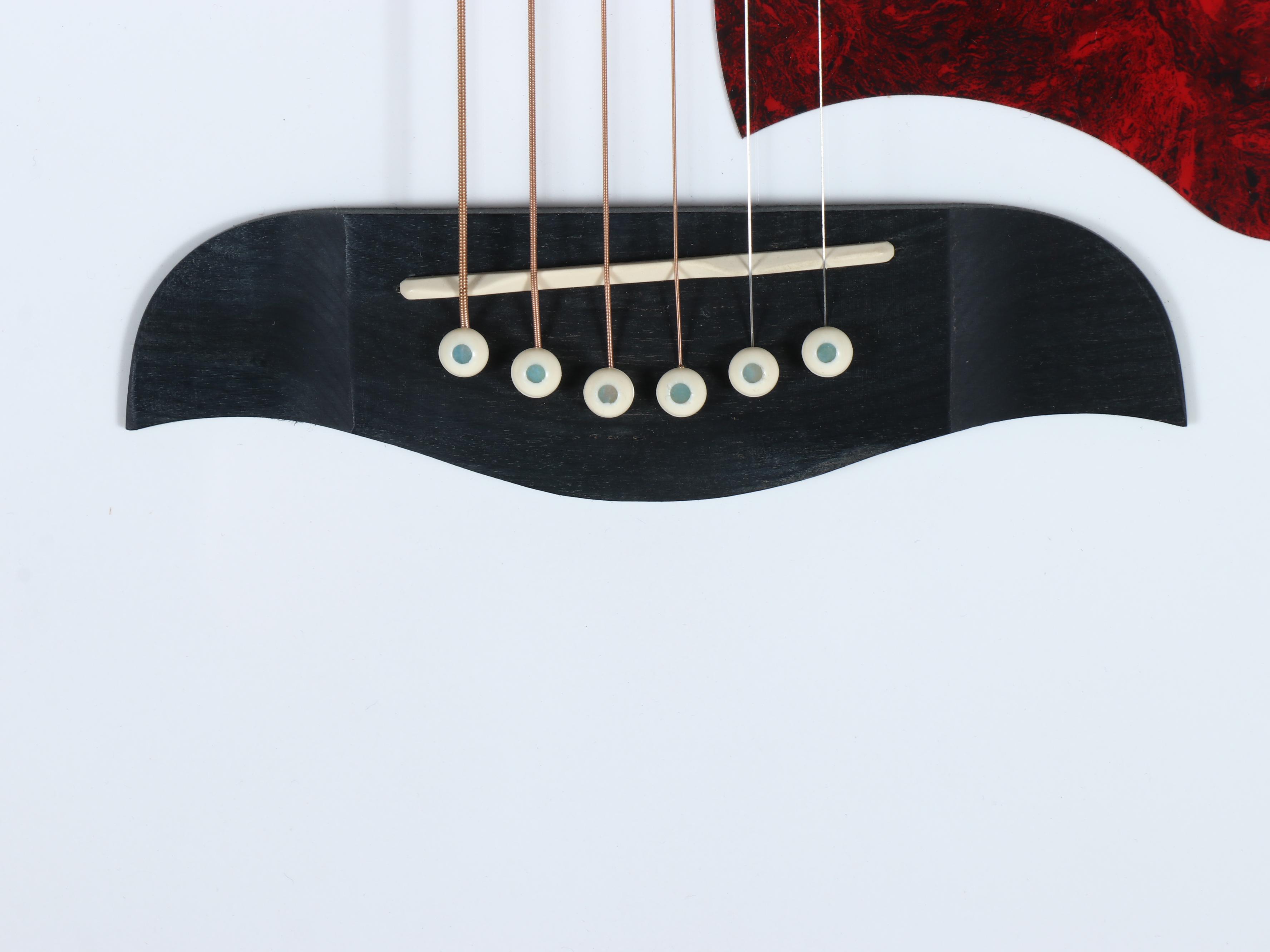 Oscar Schmidt by Washburn White Gloss Dreadnought Electric Acoustic Guitar