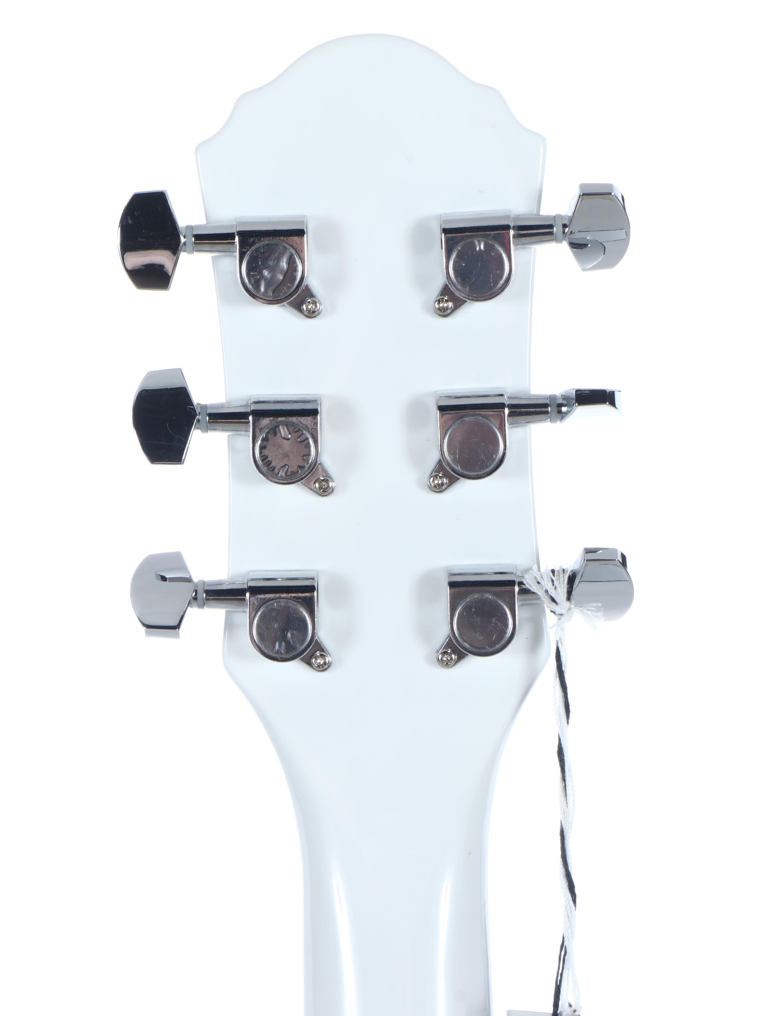 Oscar Schmidt by Washburn White Gloss Dreadnought Electric Acoustic Guitar