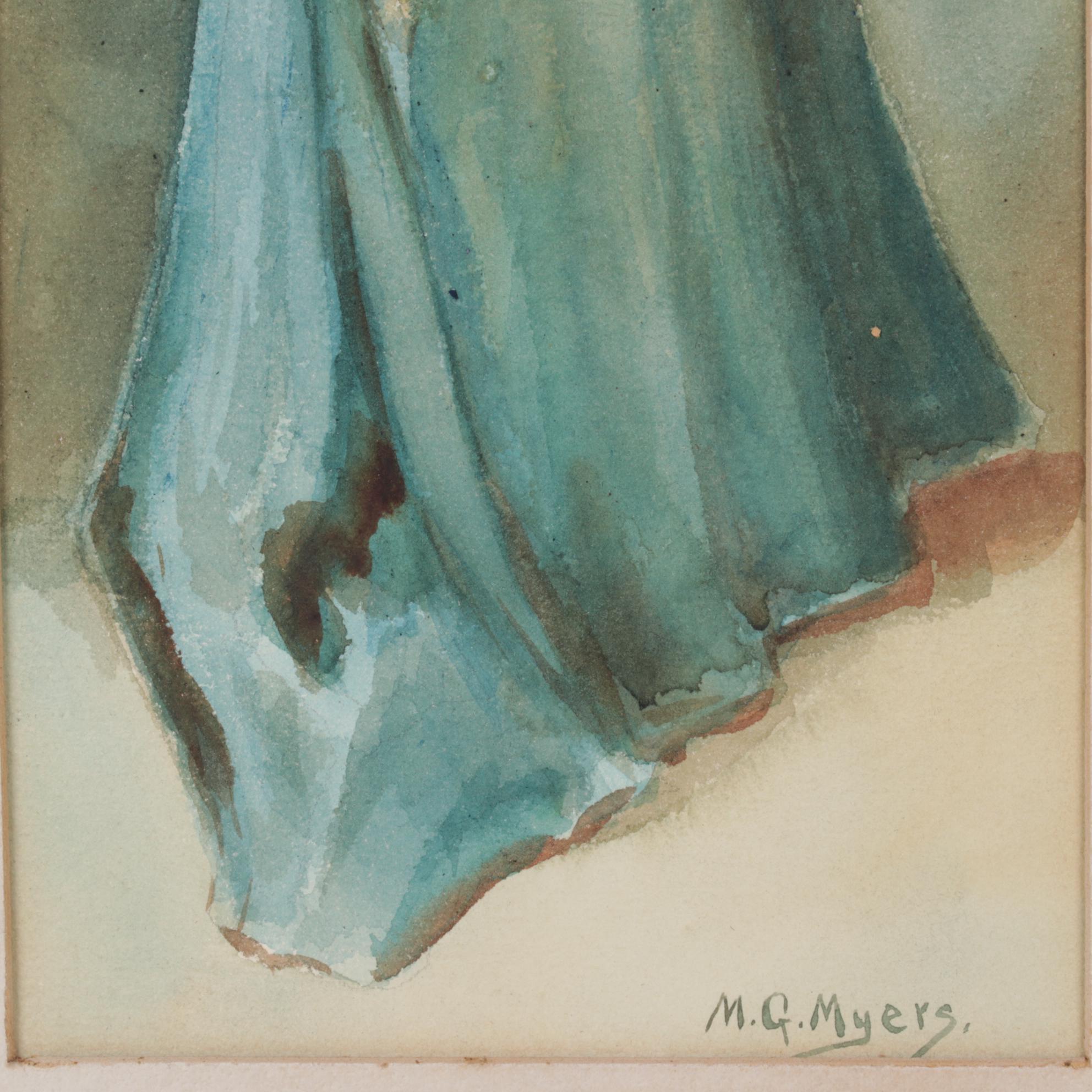 M.G. Myers Watercolor Painting After Maud Stumm "Young Mother", Mid-20th Century