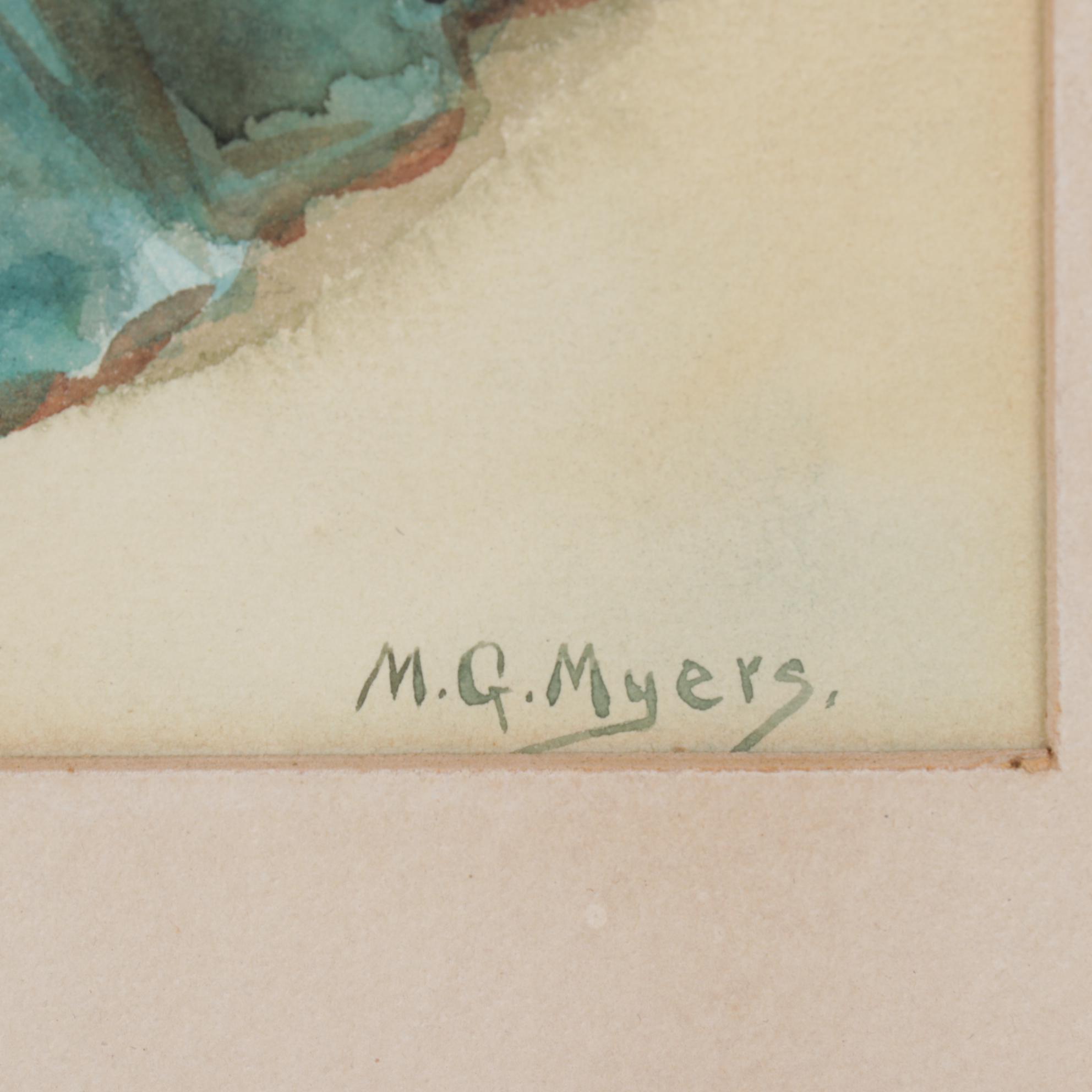 M.G. Myers Watercolor Painting After Maud Stumm "Young Mother", Mid-20th Century