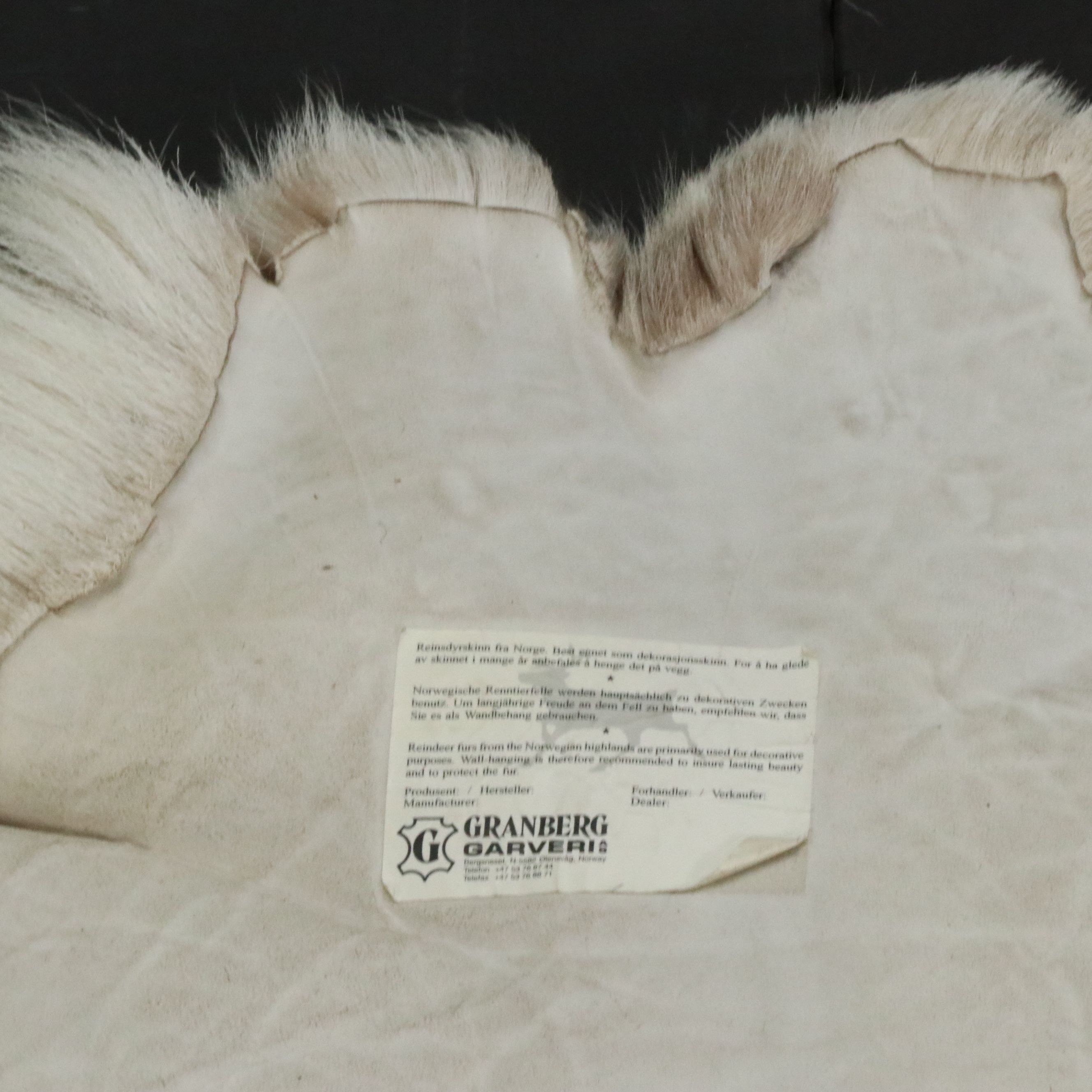 3'7 x 4'2 Granberg Garveri Norwegian Reindeer Hide