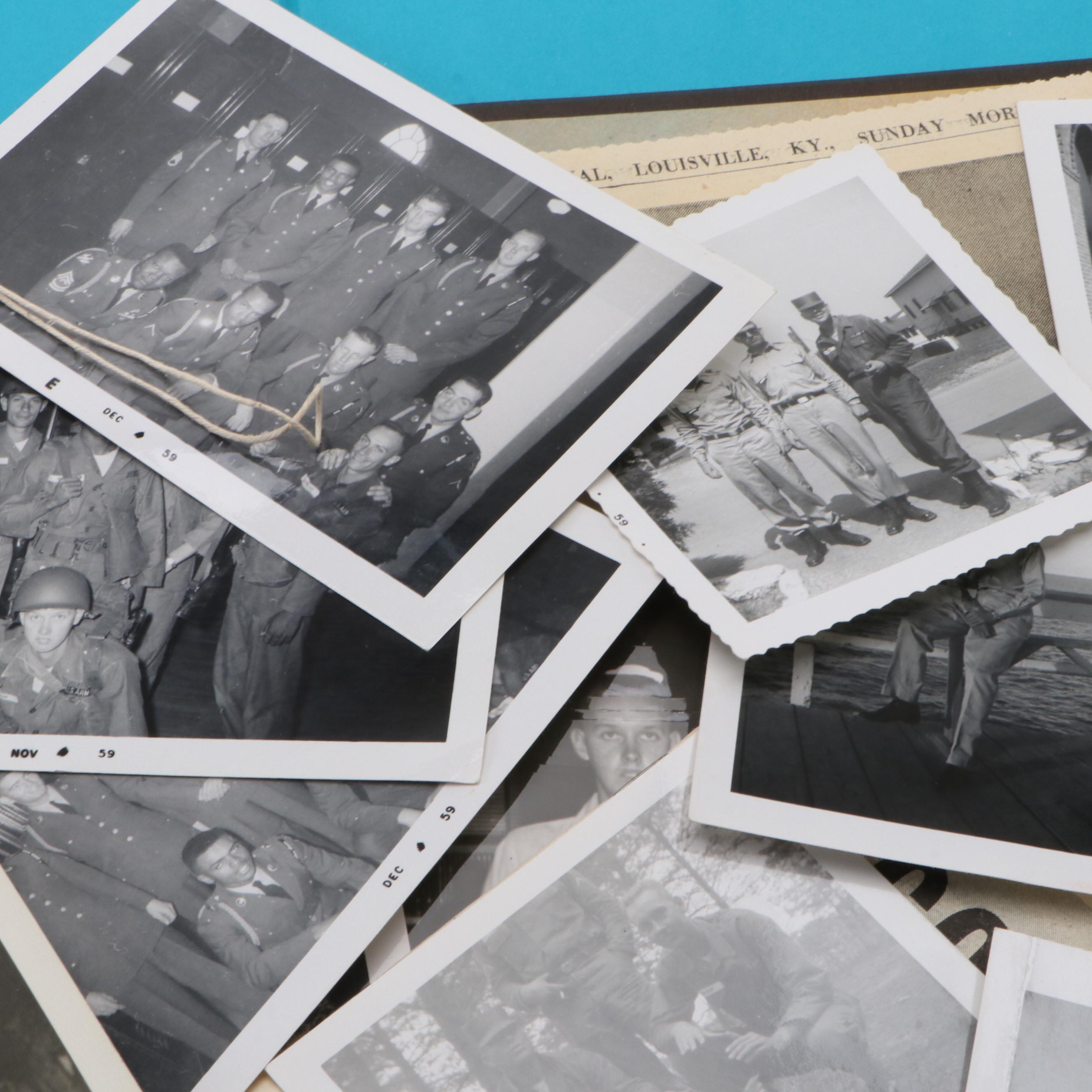 U.S. Army Training Center Fort Knox Book with Other Military Ephemera and Photos