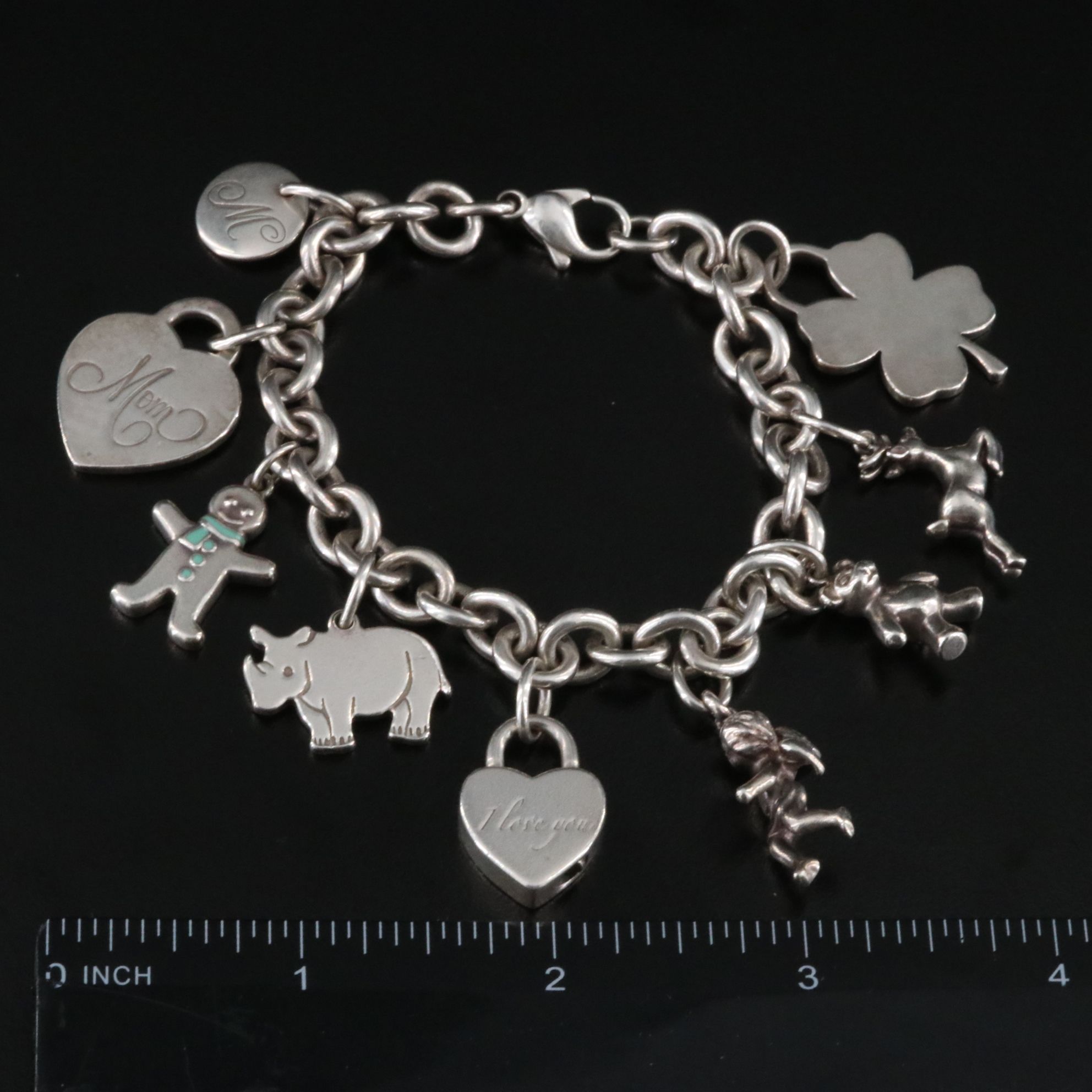 Tiffany & Co. Sterling Charm Bracelet with Tiffany Charms
