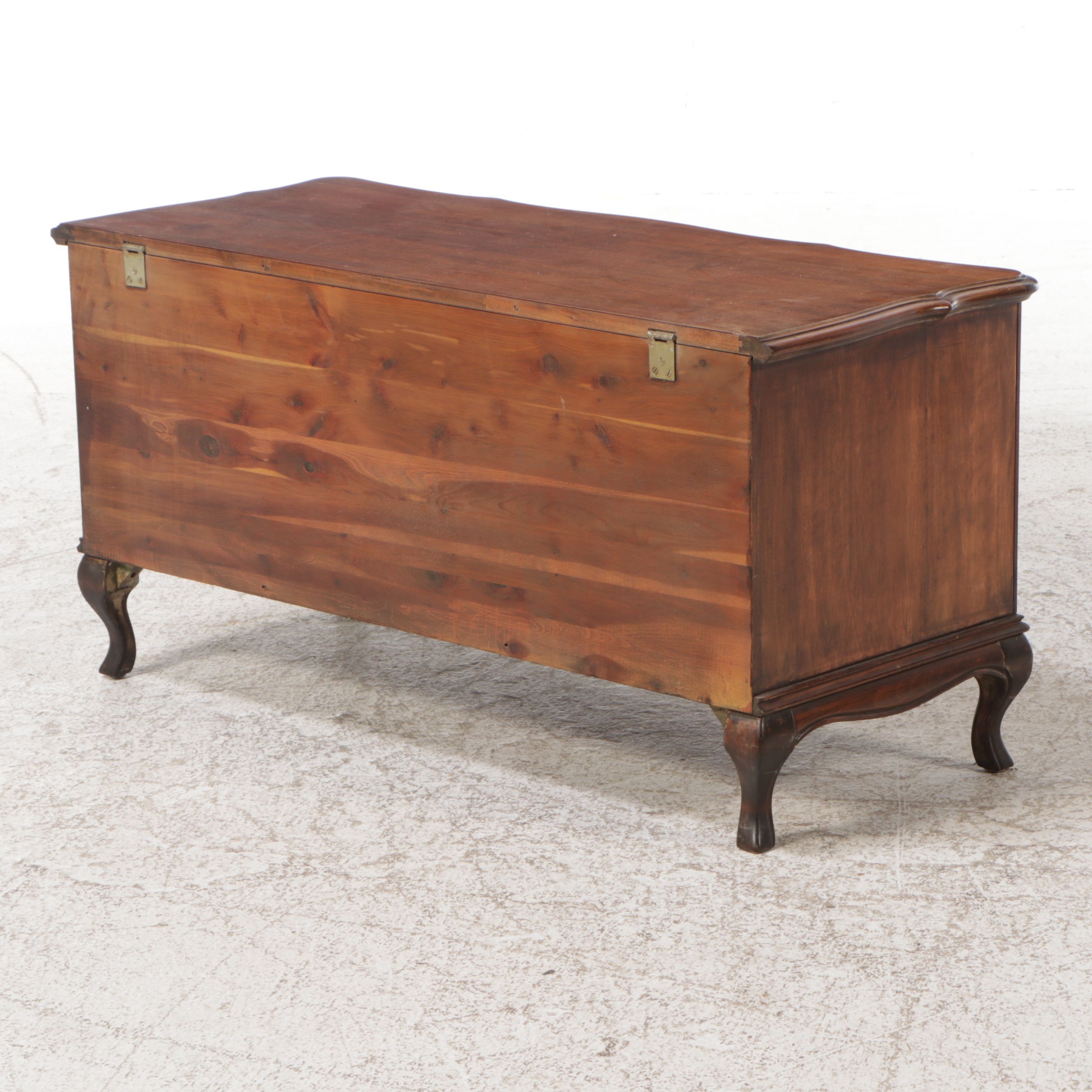 Lane French Provincial Style Walnut Blanket Chest with Cedar Lining, Late 20th C