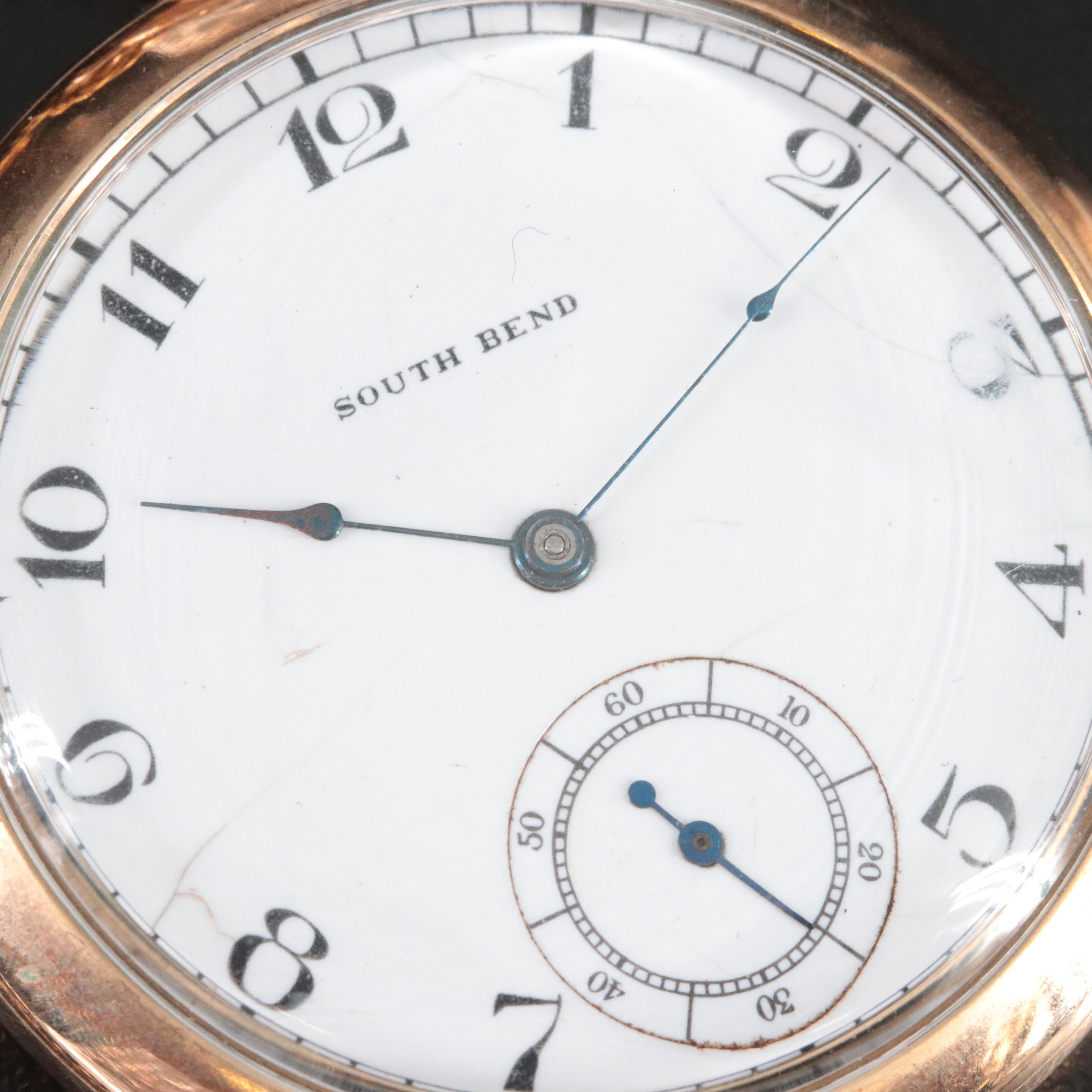 South Bend Gold-Filled Open Face Pocket Watch