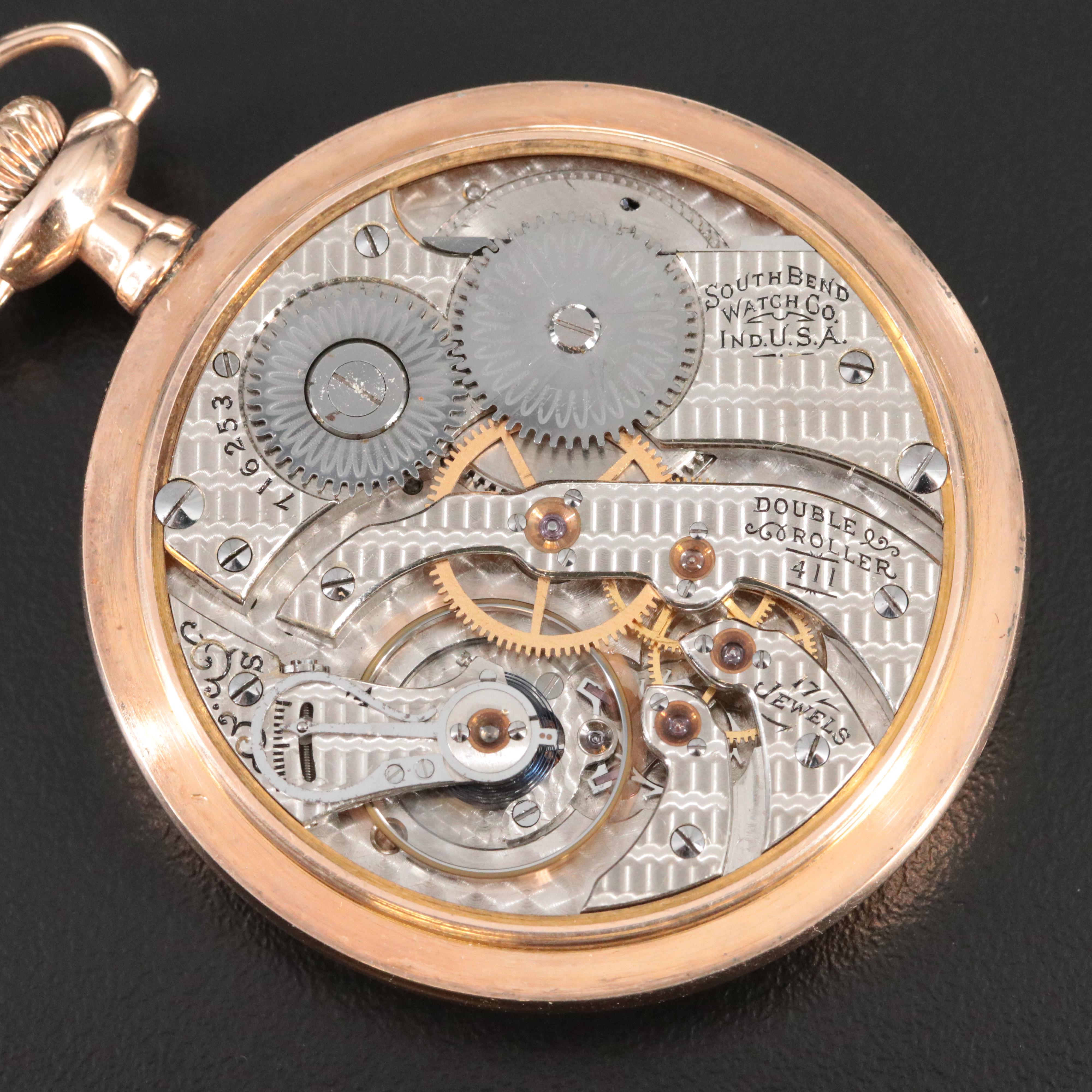 South Bend Gold-Filled Open Face Pocket Watch