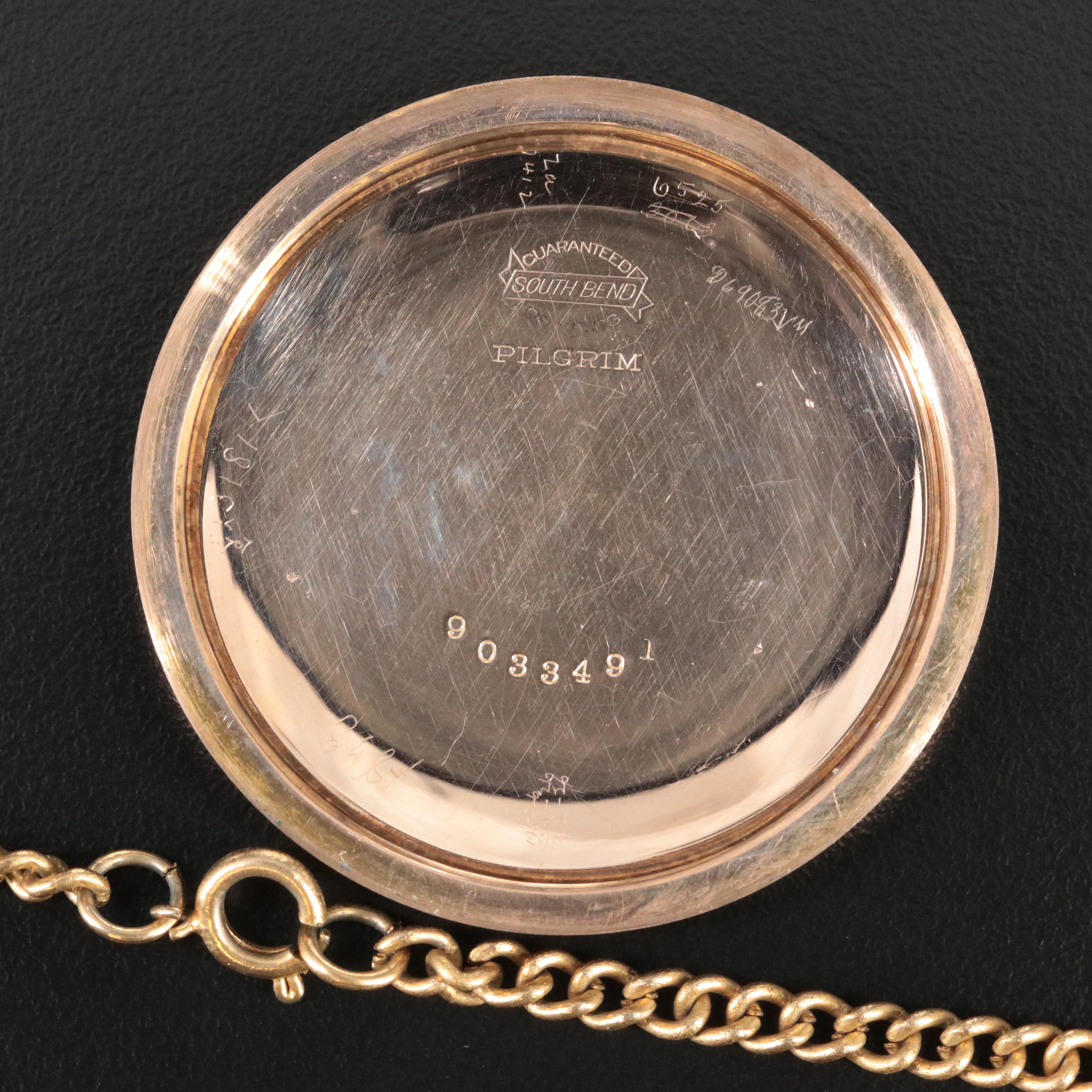 South Bend Gold-Filled Open Face Pocket Watch
