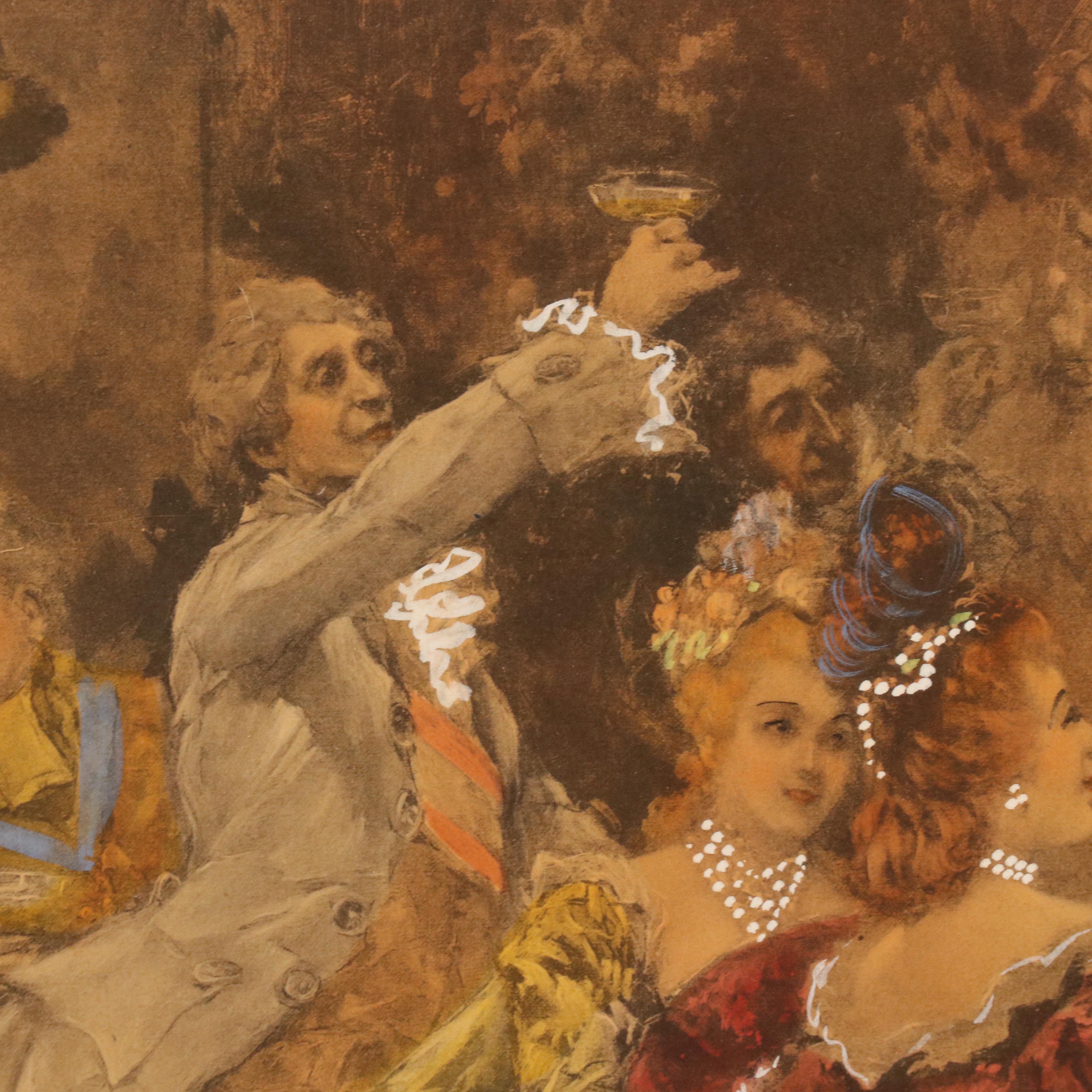 Hand-Colored Lithograph After Vincent Garcia de Paredes