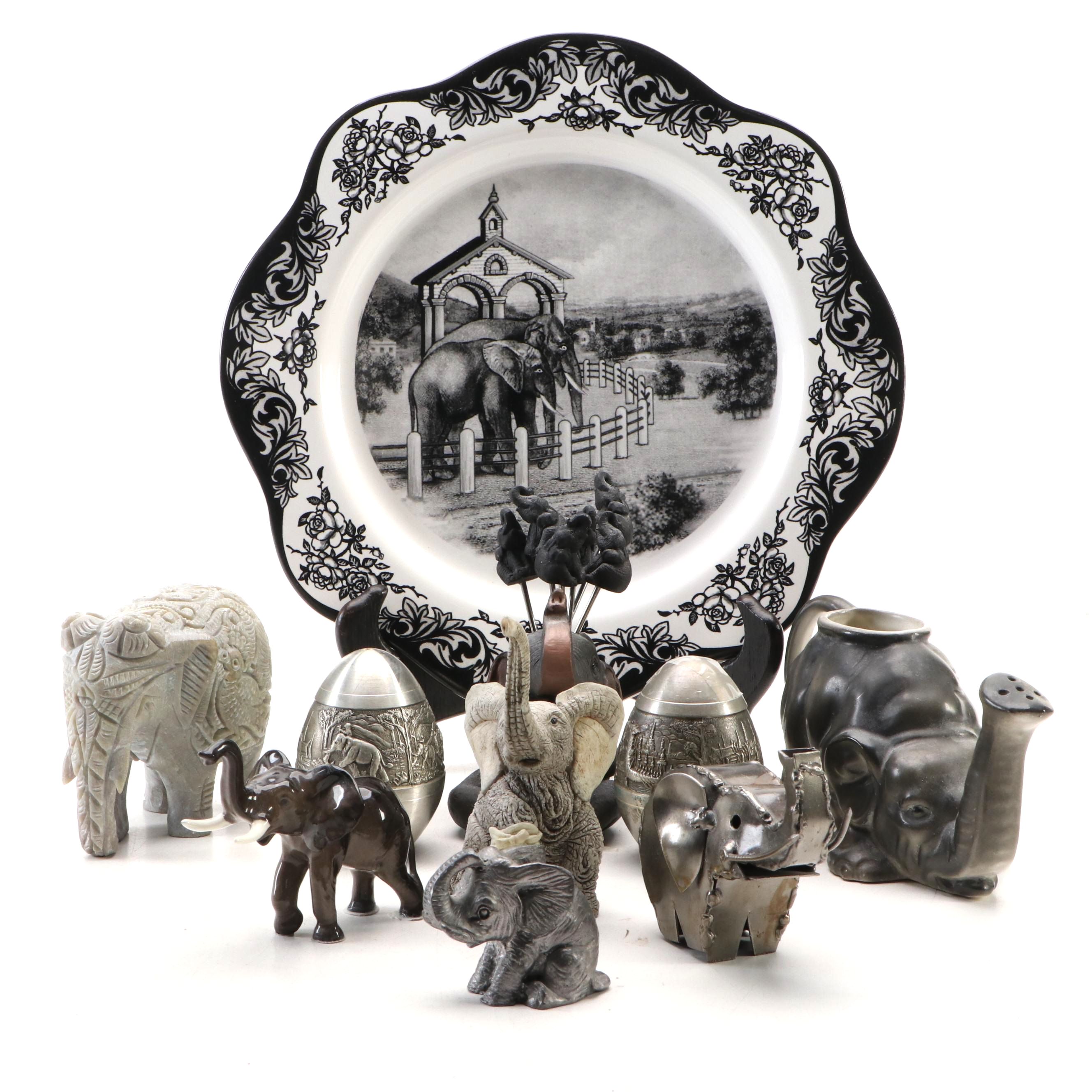 Thai Souvenir Salt and Pepper Shakers and More Elephant Themed Décor