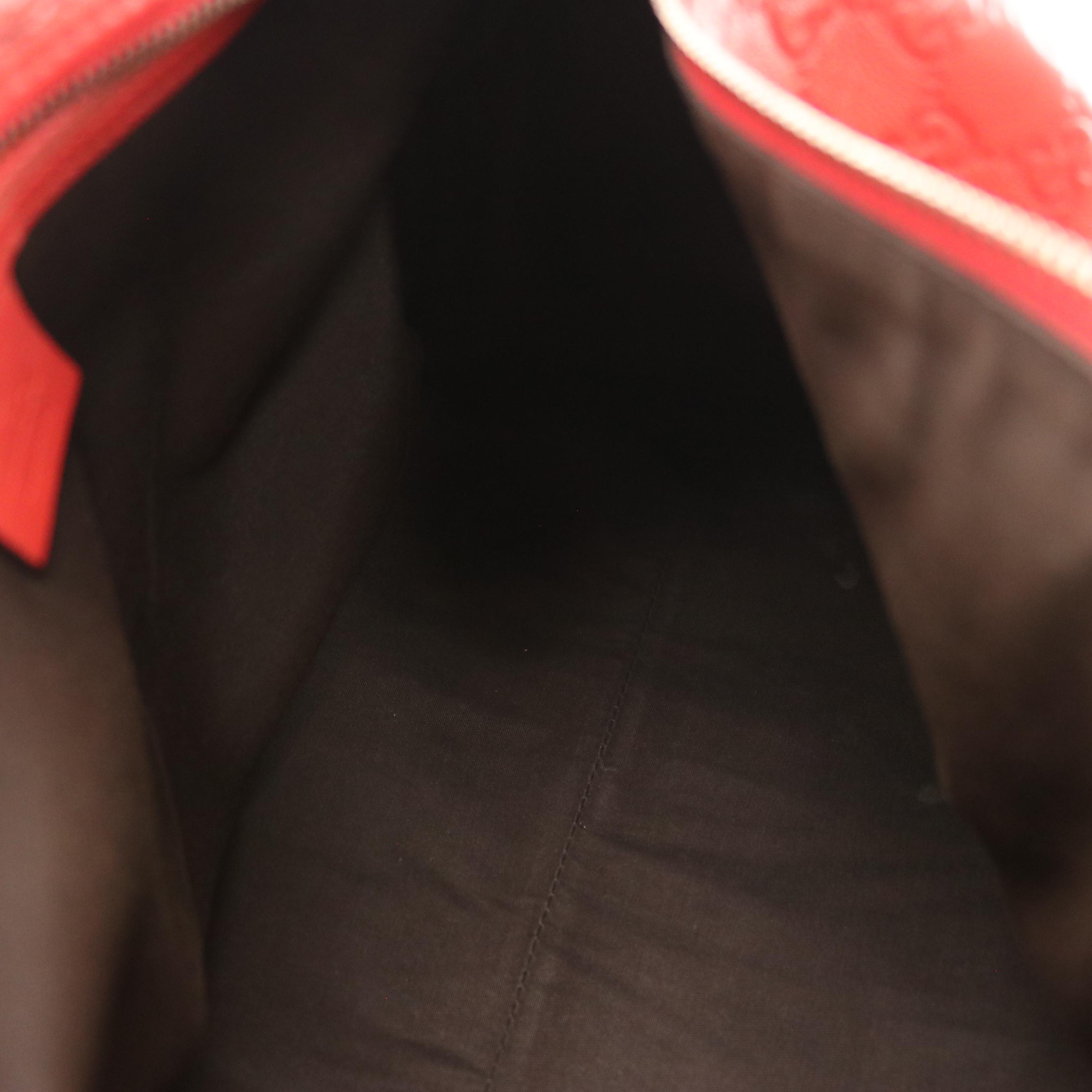 Gucci Joy Boston Bag in Red Guccissima Calfskin and Smooth Leather