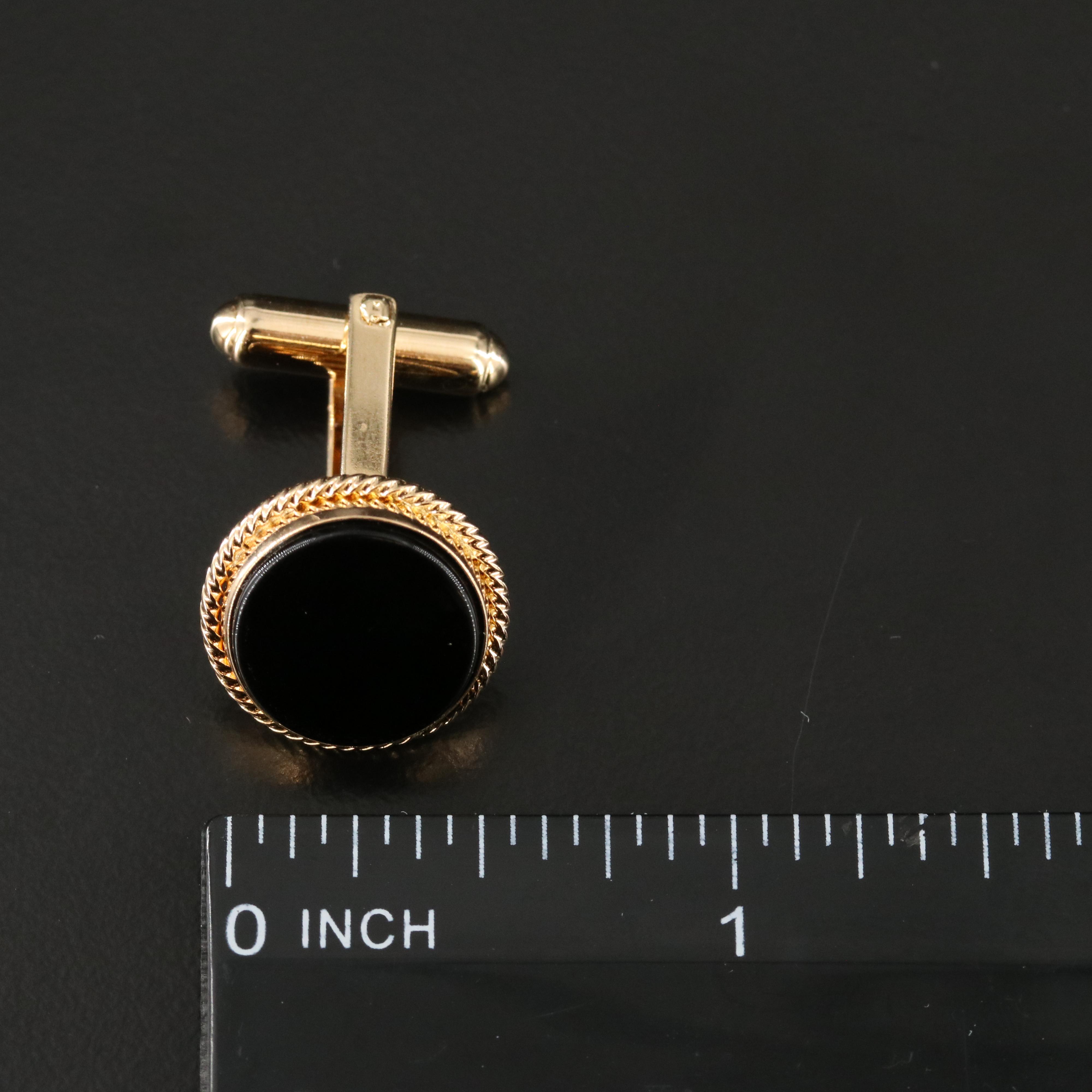 Walter E Hayward Gold-Filled Men's Dress Set with Black Onyx