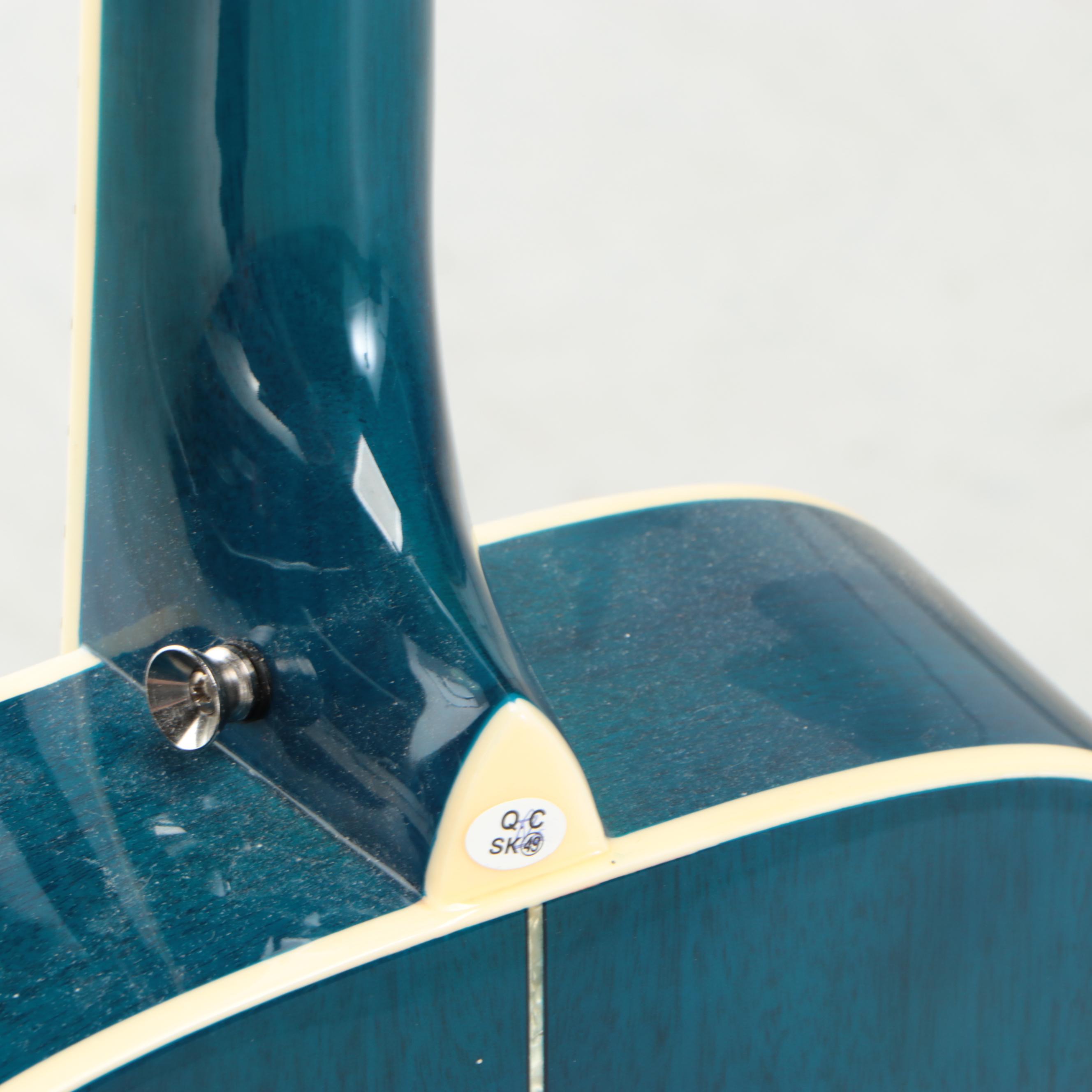 Oscar Schmidt by Washburn 1/2 Size Dreadnought Blue Acoustic Guitar