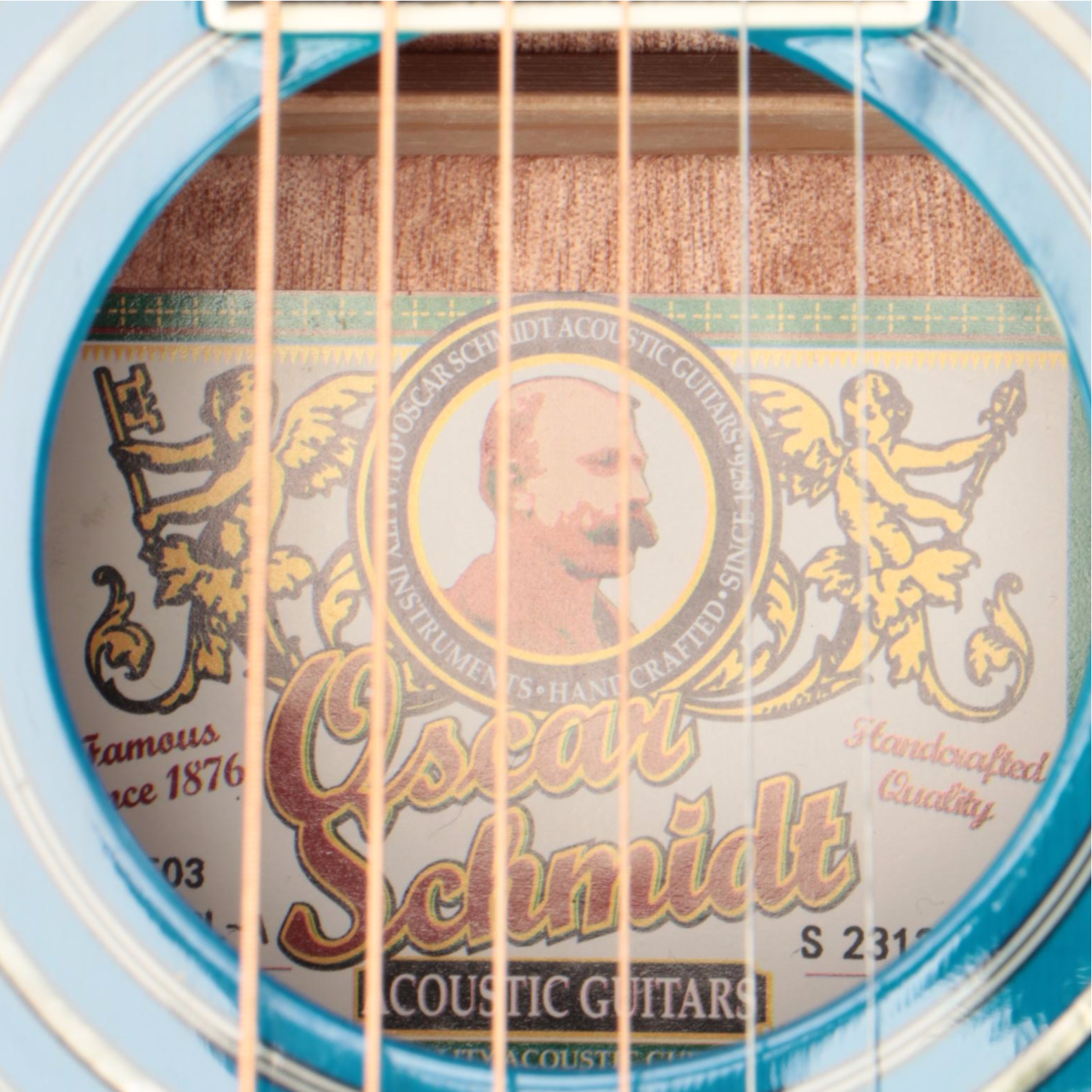 Oscar Schmidt by Washburn 1/2 Size Dreadnought Blue Acoustic Guitar