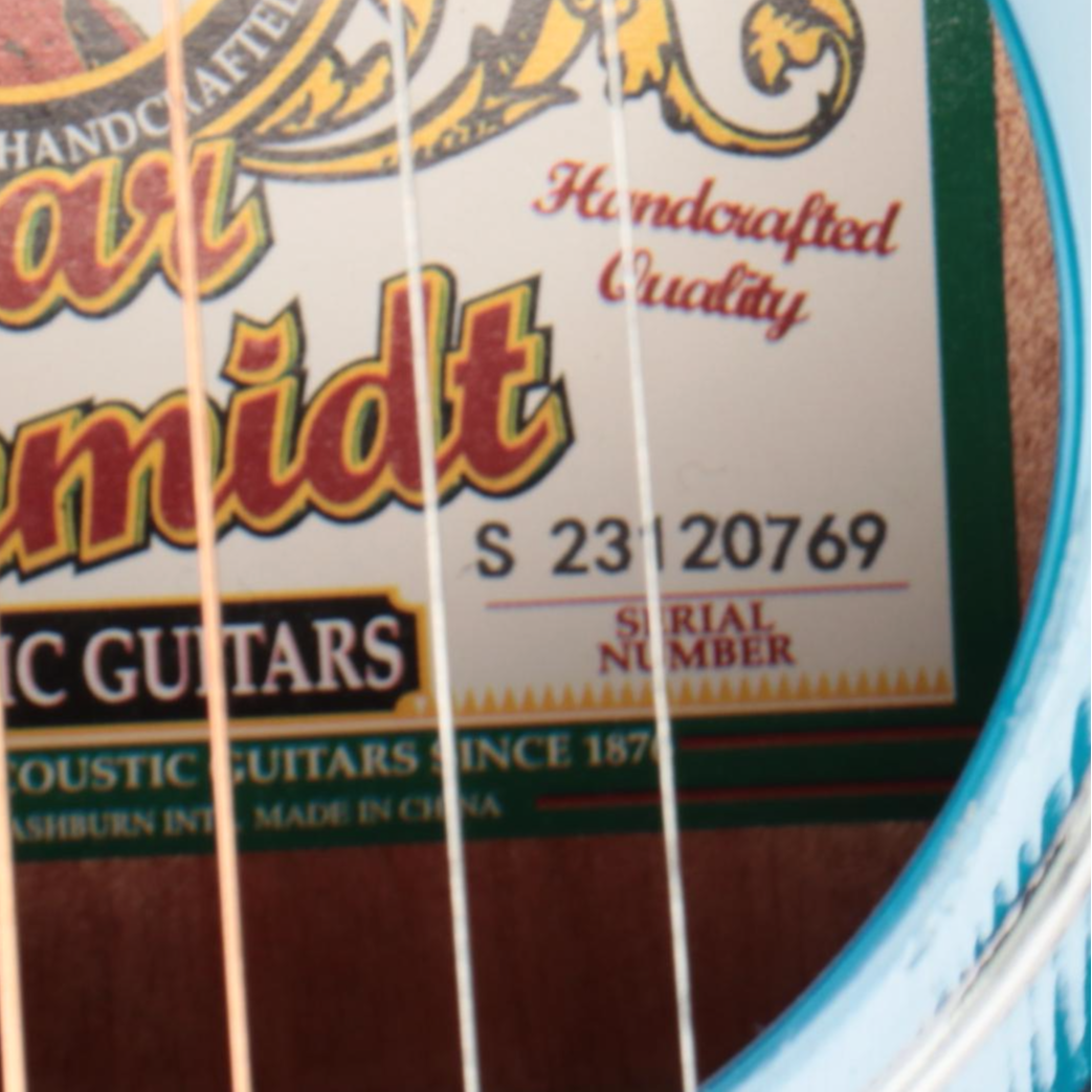 Oscar Schmidt by Washburn 1/2 Size Dreadnought Blue Acoustic Guitar