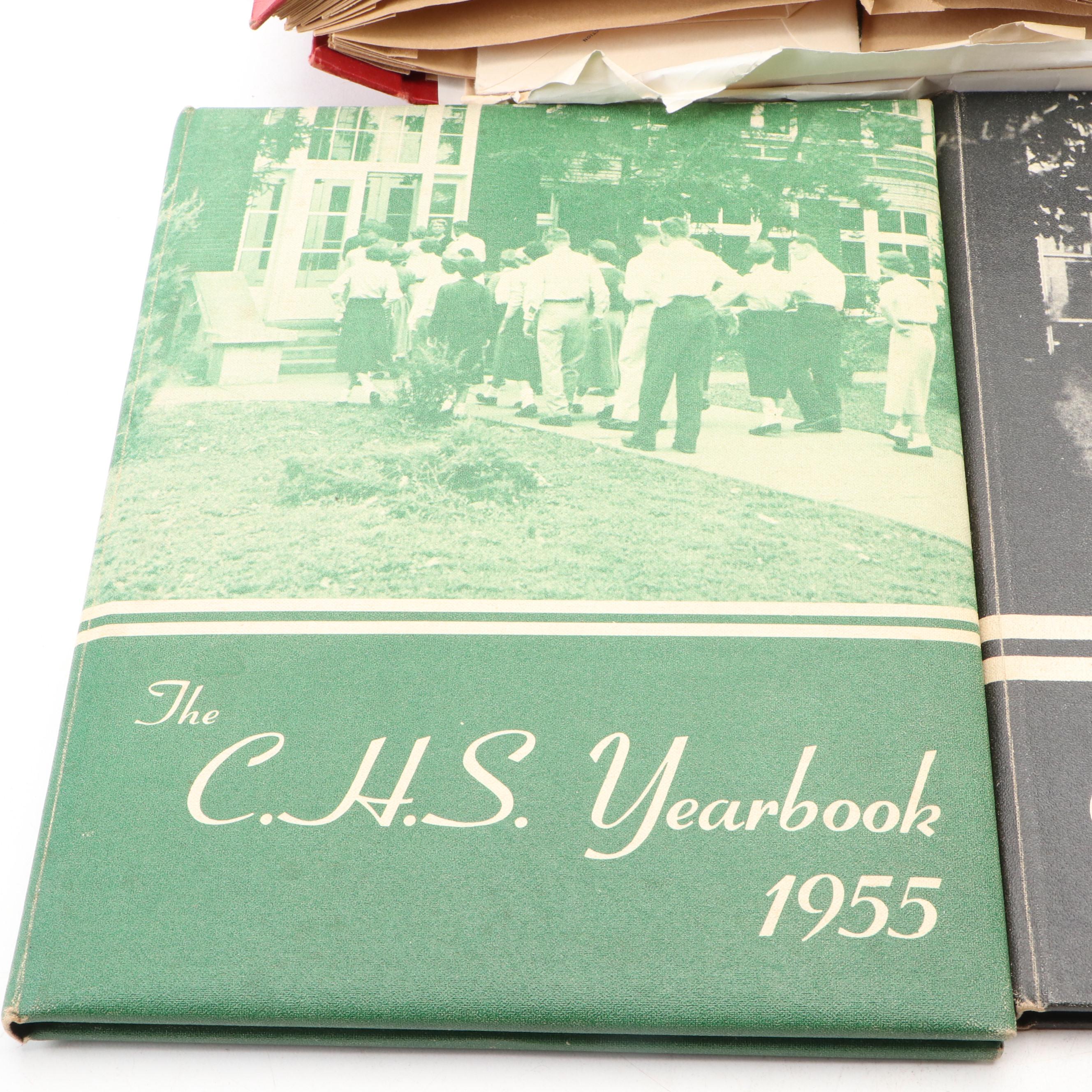 Carrollton High School with Other Yearbooks and World War II Era Ephemera