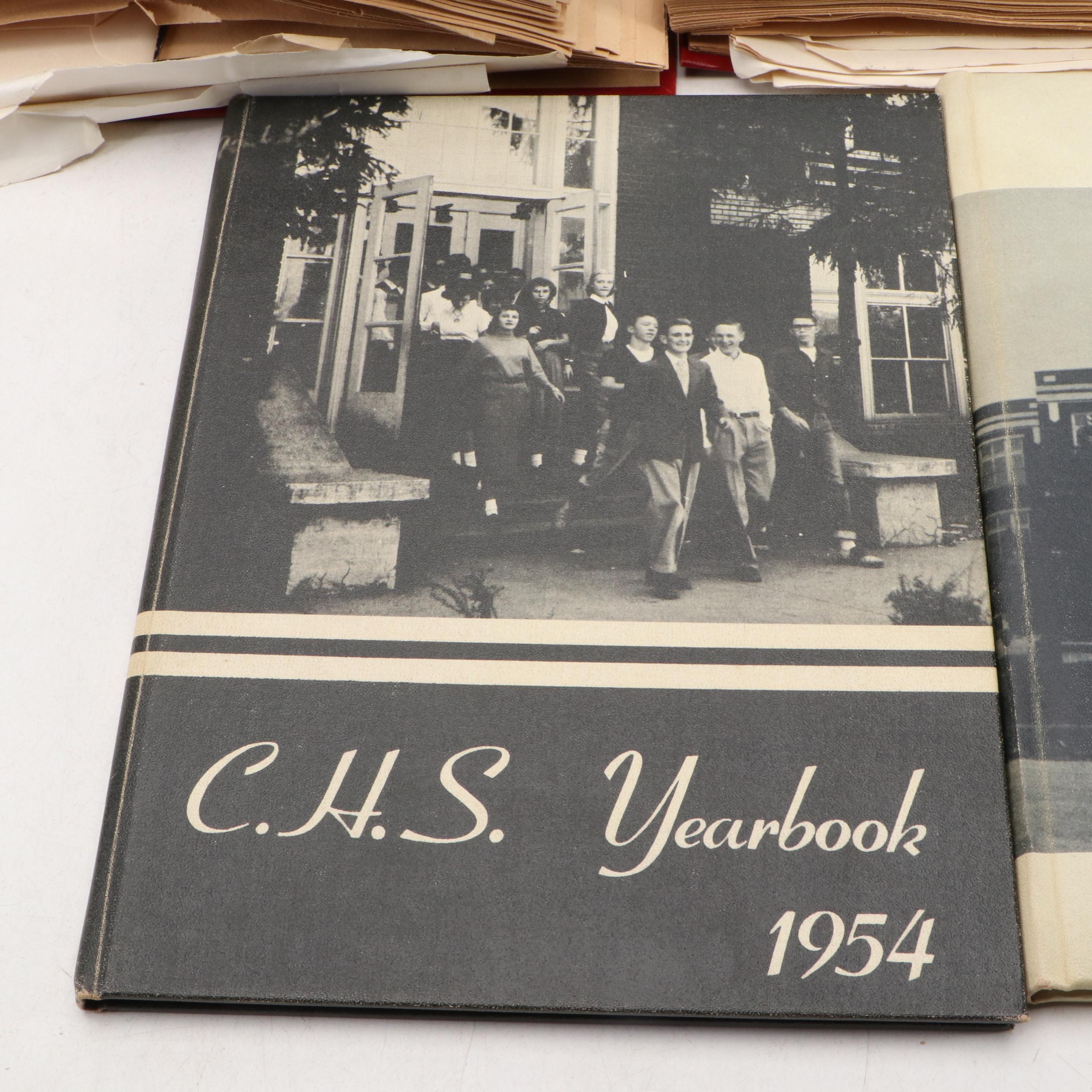 Carrollton High School with Other Yearbooks and World War II Era Ephemera