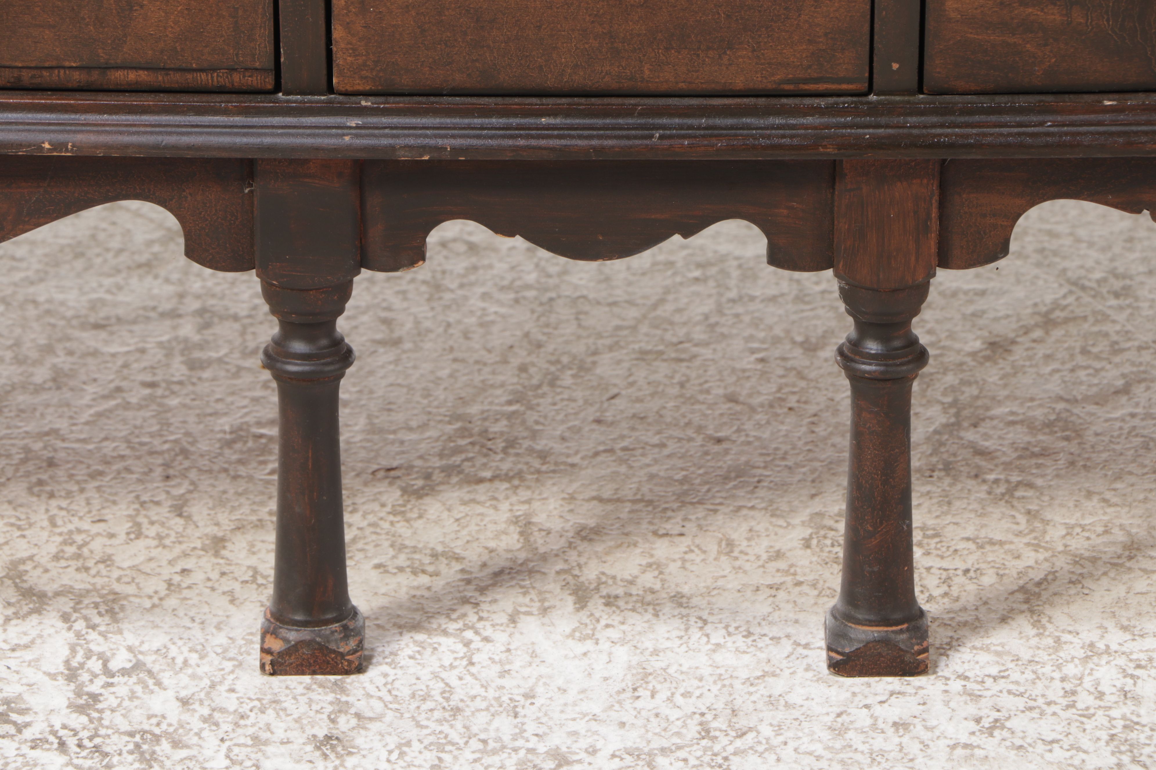 William and Mary Style Low Chest of Drawers, 20th Century