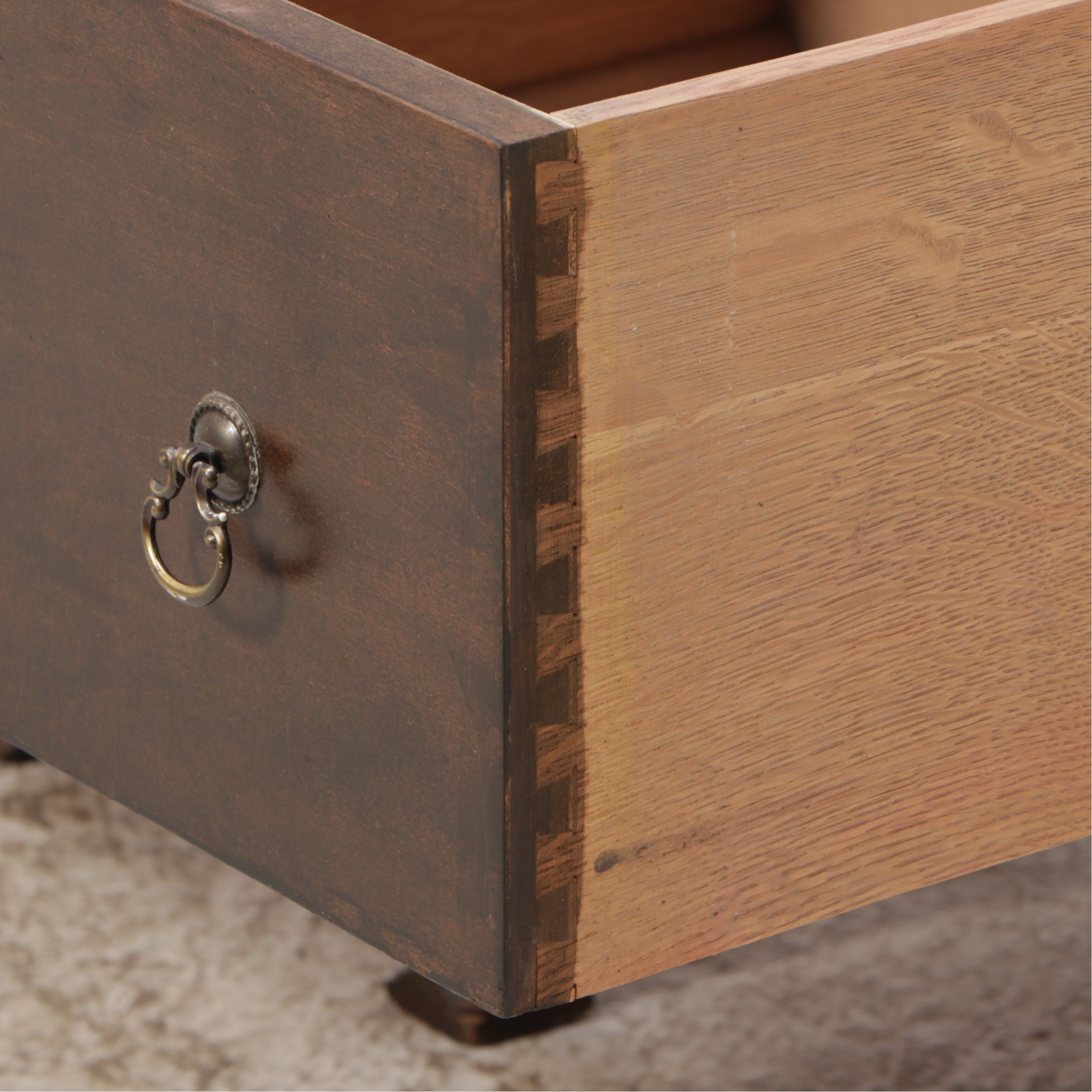 William and Mary Style Low Chest of Drawers, 20th Century