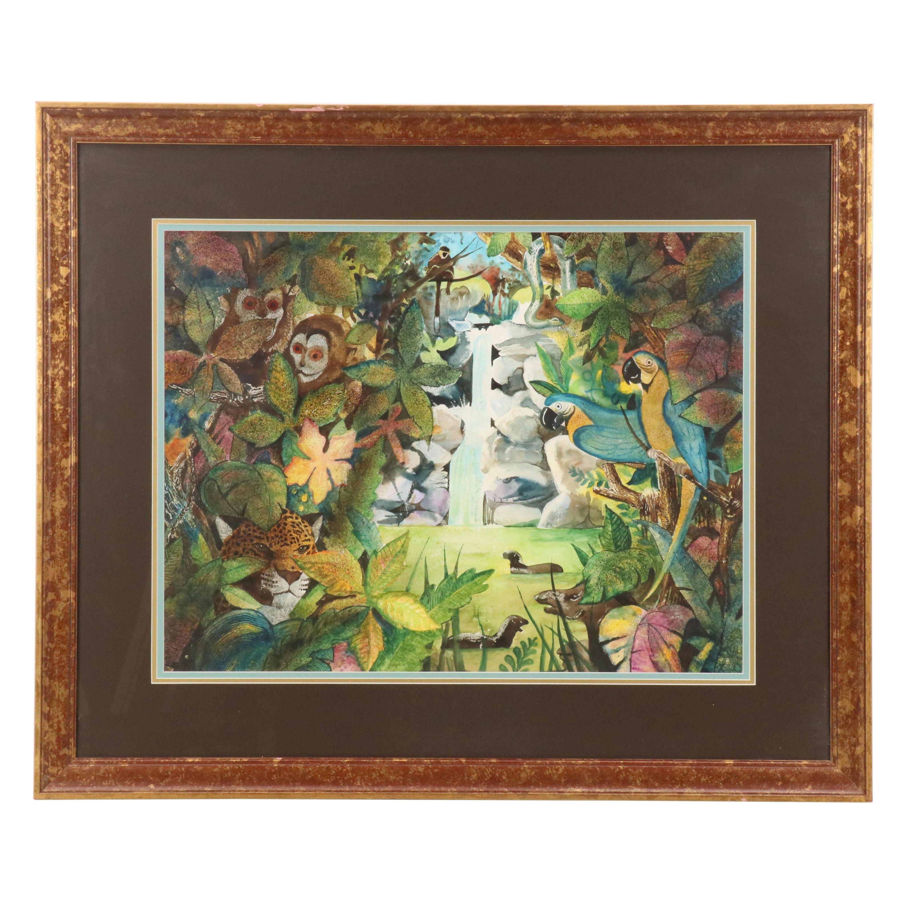 Porro Rainforest Mixed Media Composition