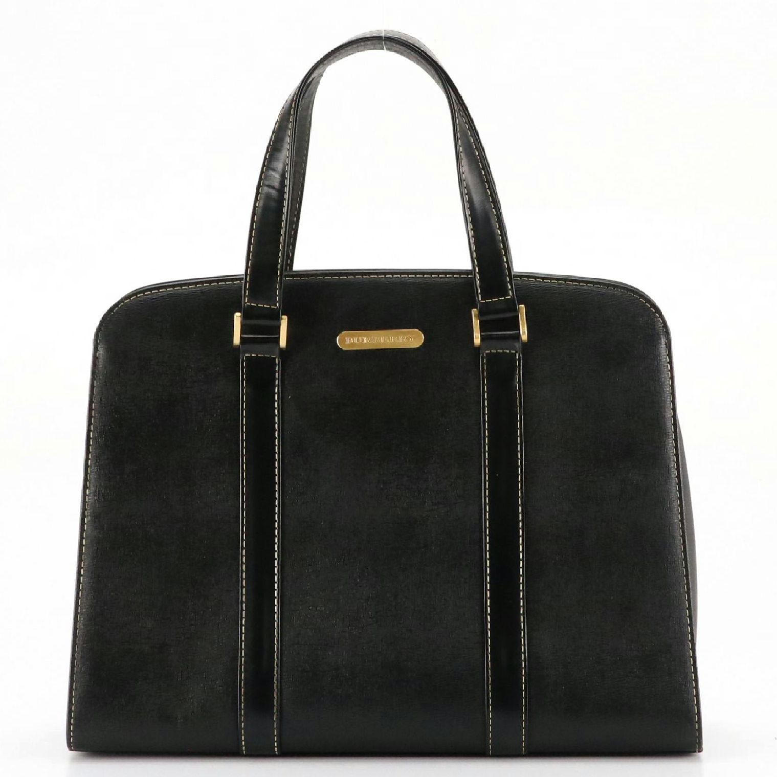 Burberry Handbag Tote in Black Grained Leather