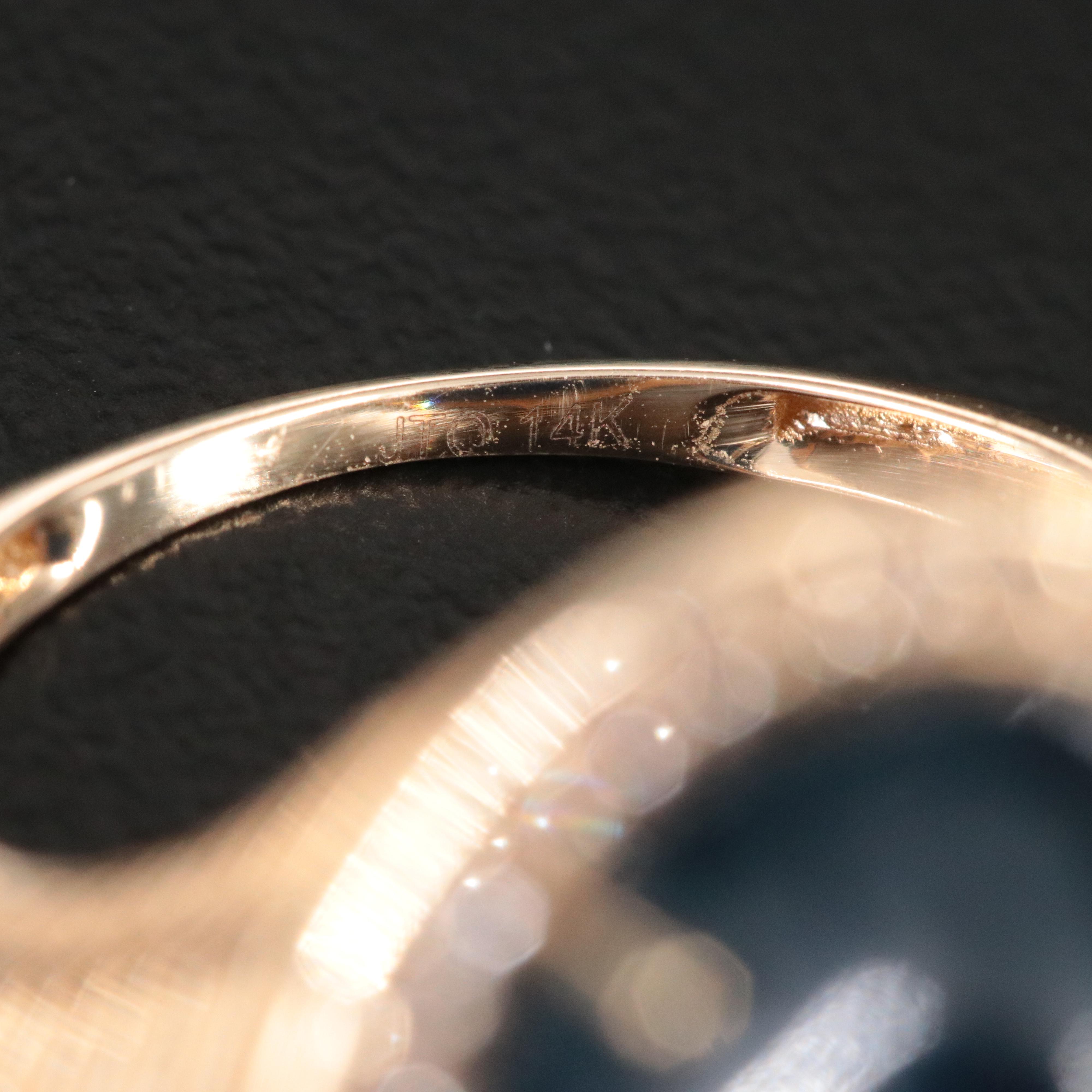 14K 18.47 CT Sapphire and White Sapphire Ring with IGI Jewelry Report