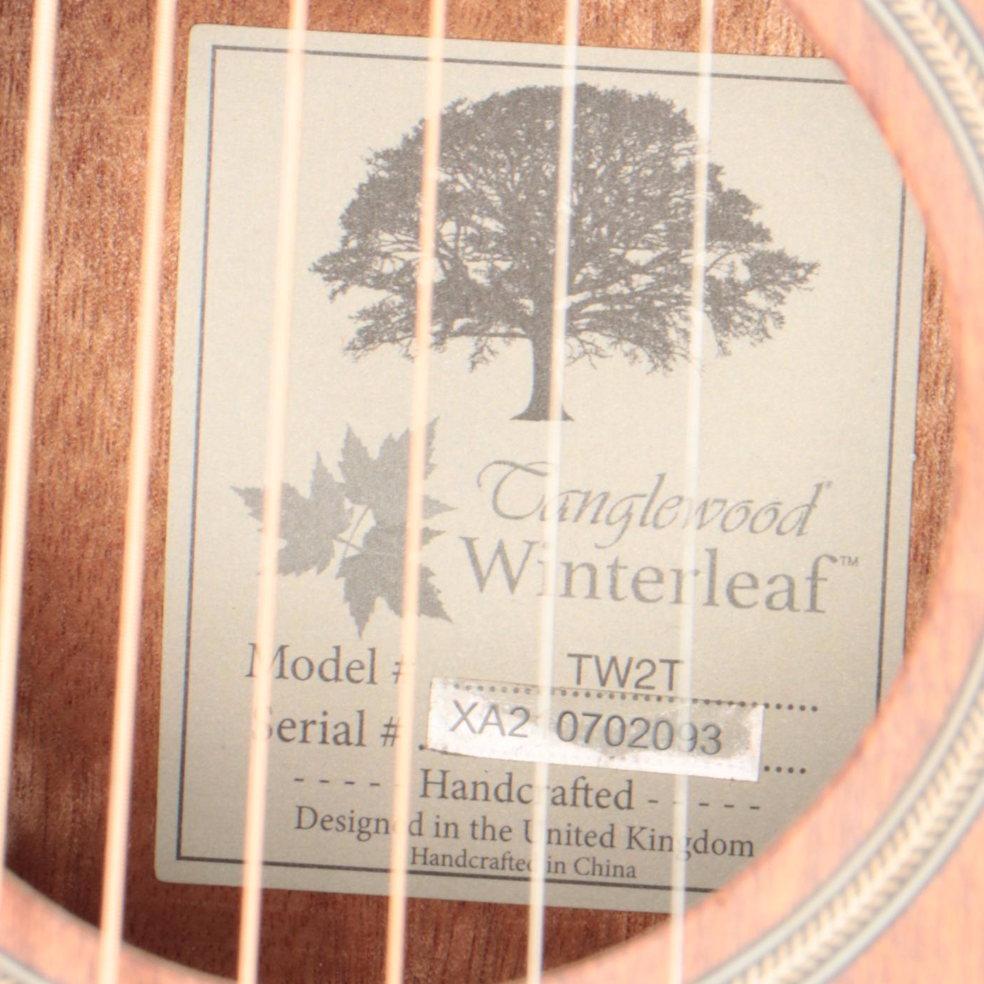 Tanglewood TW2T Winterleaf Handcrafted Mahogany Travel Acoustic Guitar