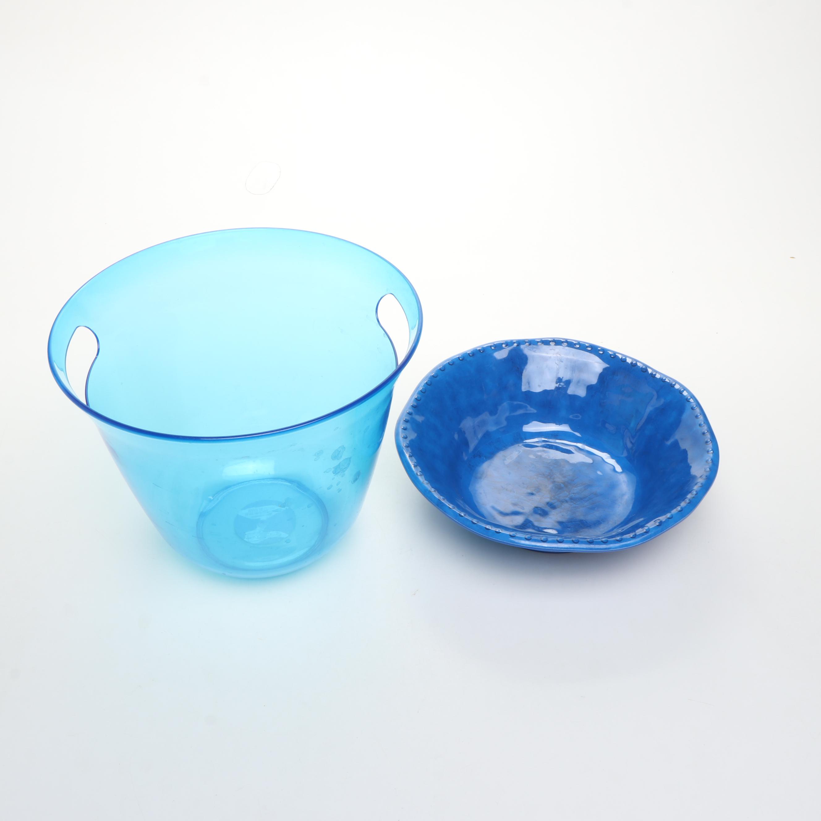 Plastic Chip and Dip with Buckets and Other Outdoor Serveware