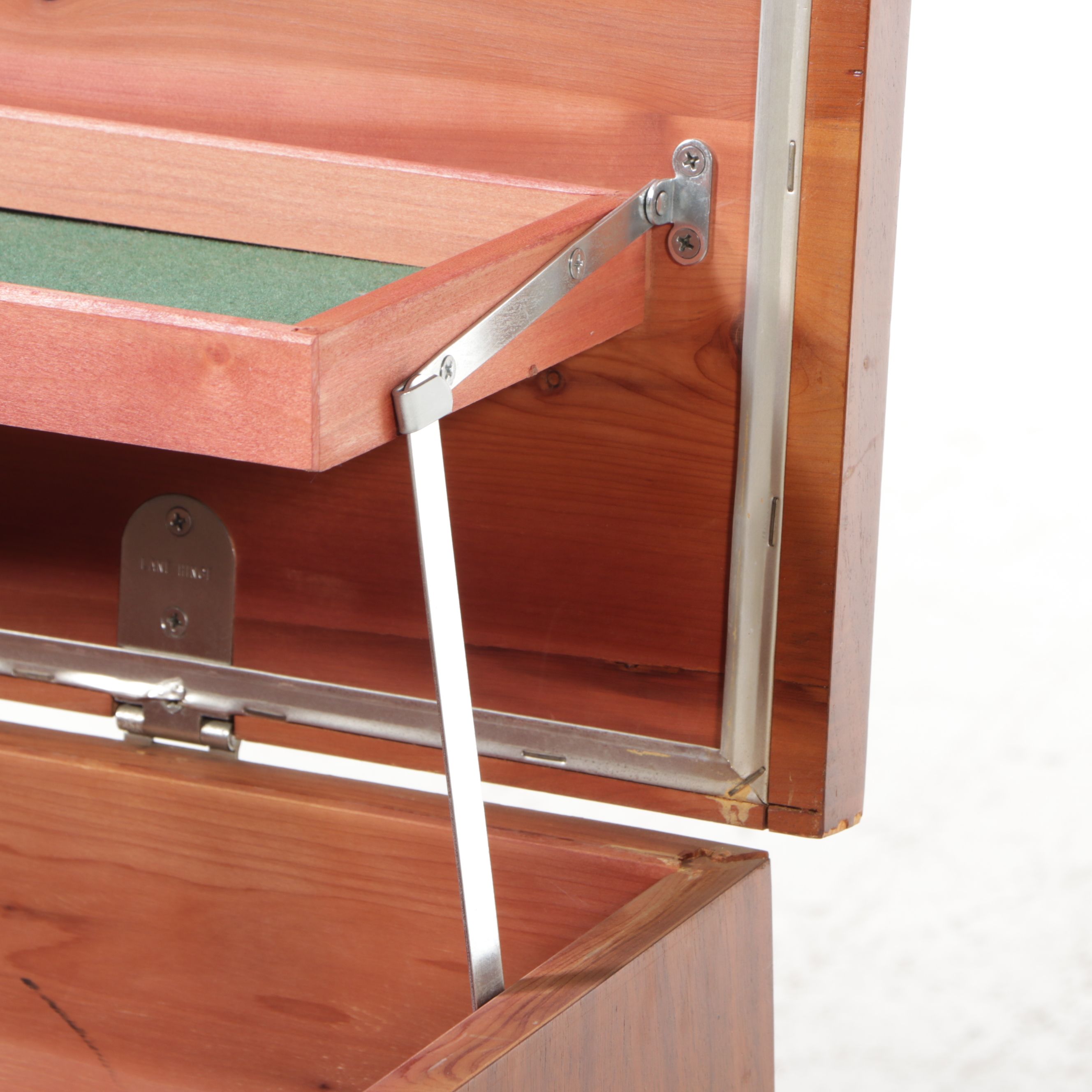 Lane Mid Century Modern Walnut Blanket Chest with Cedar Lining