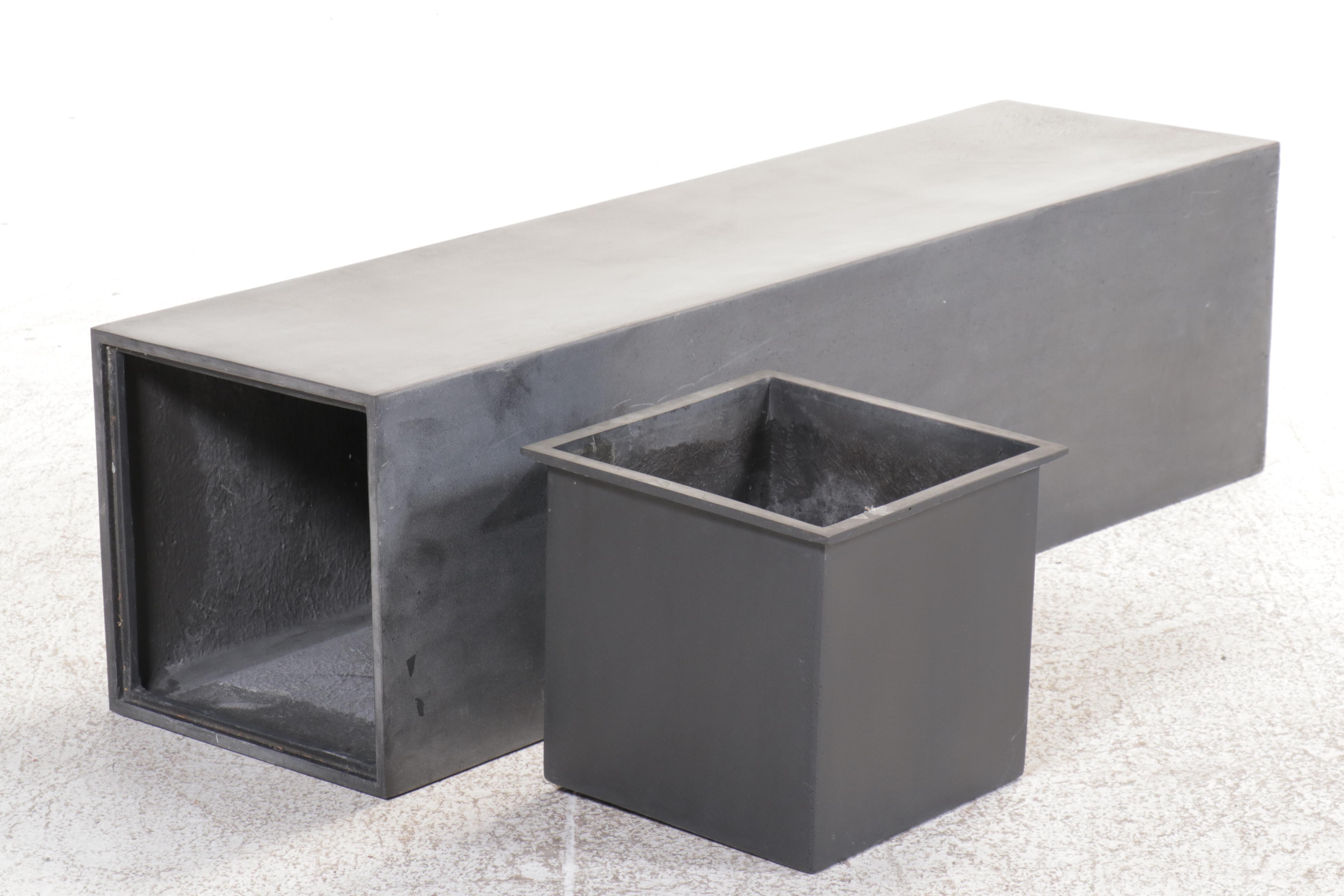 Modernist Style Pedestal Planter Box