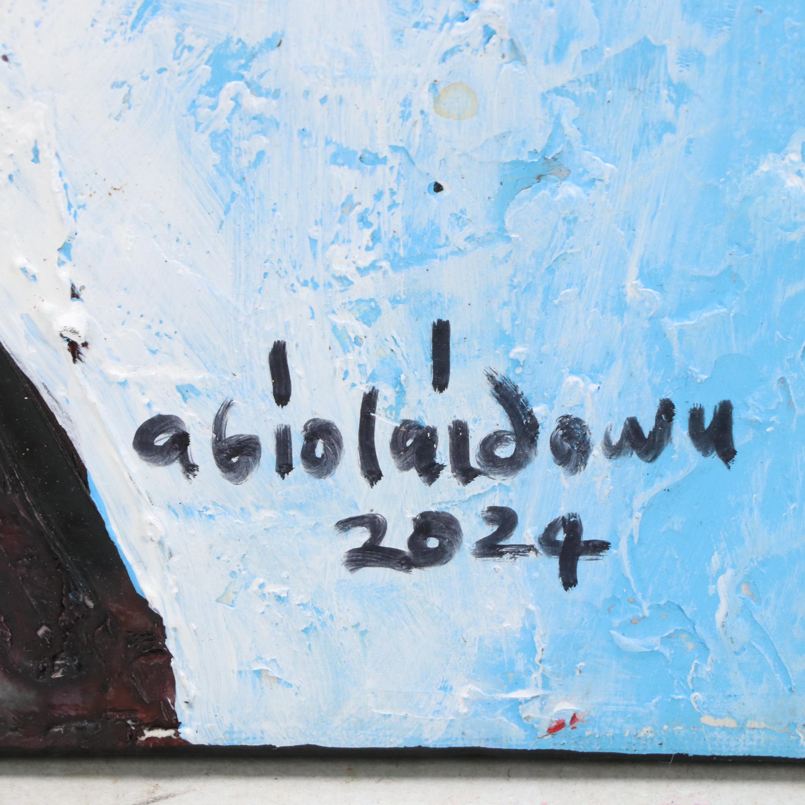 Abiola Idowu Stylized Mixed Media Portrait "Ore-Ofe (Grace)," 2024