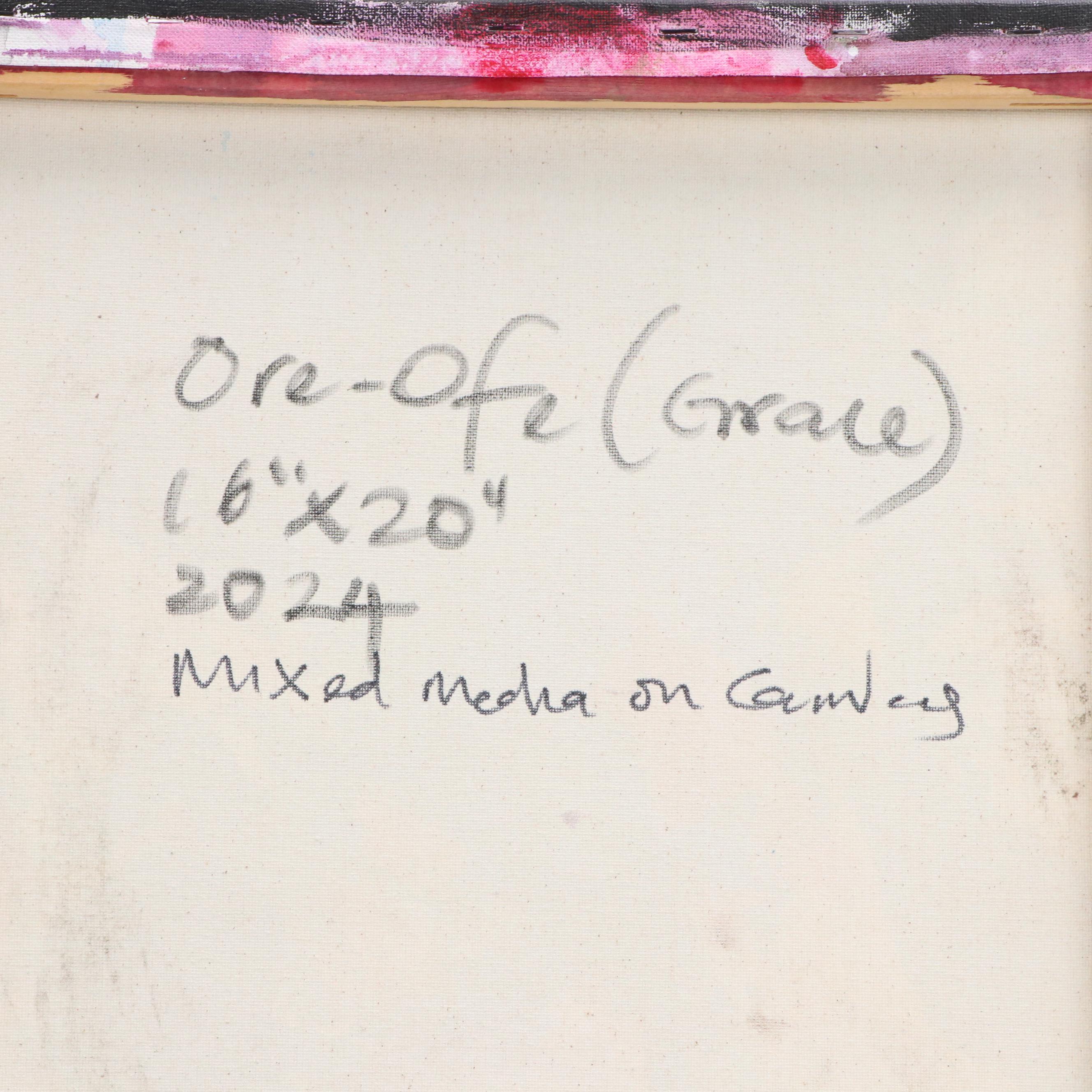 Abiola Idowu Stylized Mixed Media Portrait "Ore-Ofe (Grace)," 2024