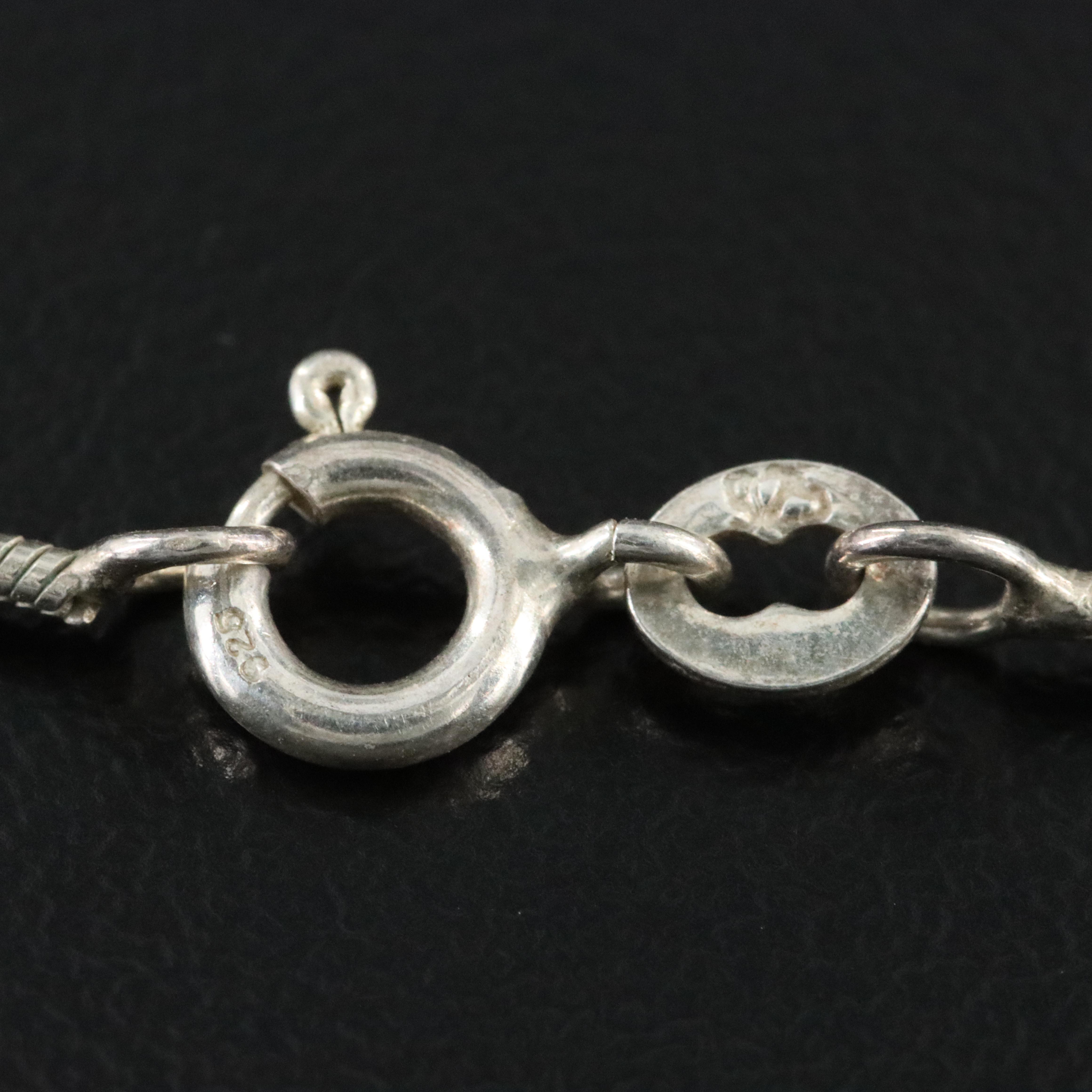 Sterling Moldavite Pendant Necklace