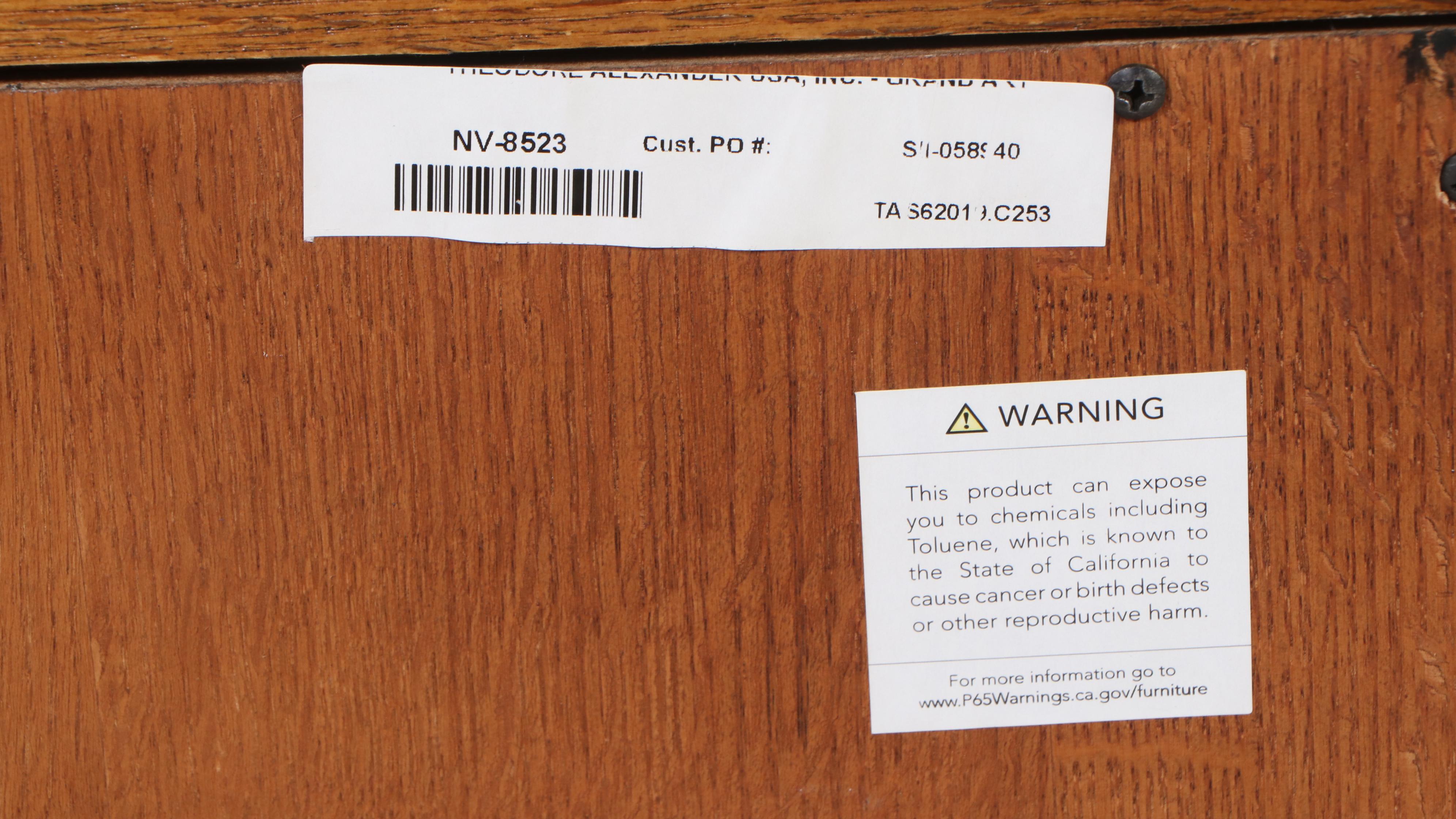 Theodore Alexander Mid Century Modern Style Oak Credenza