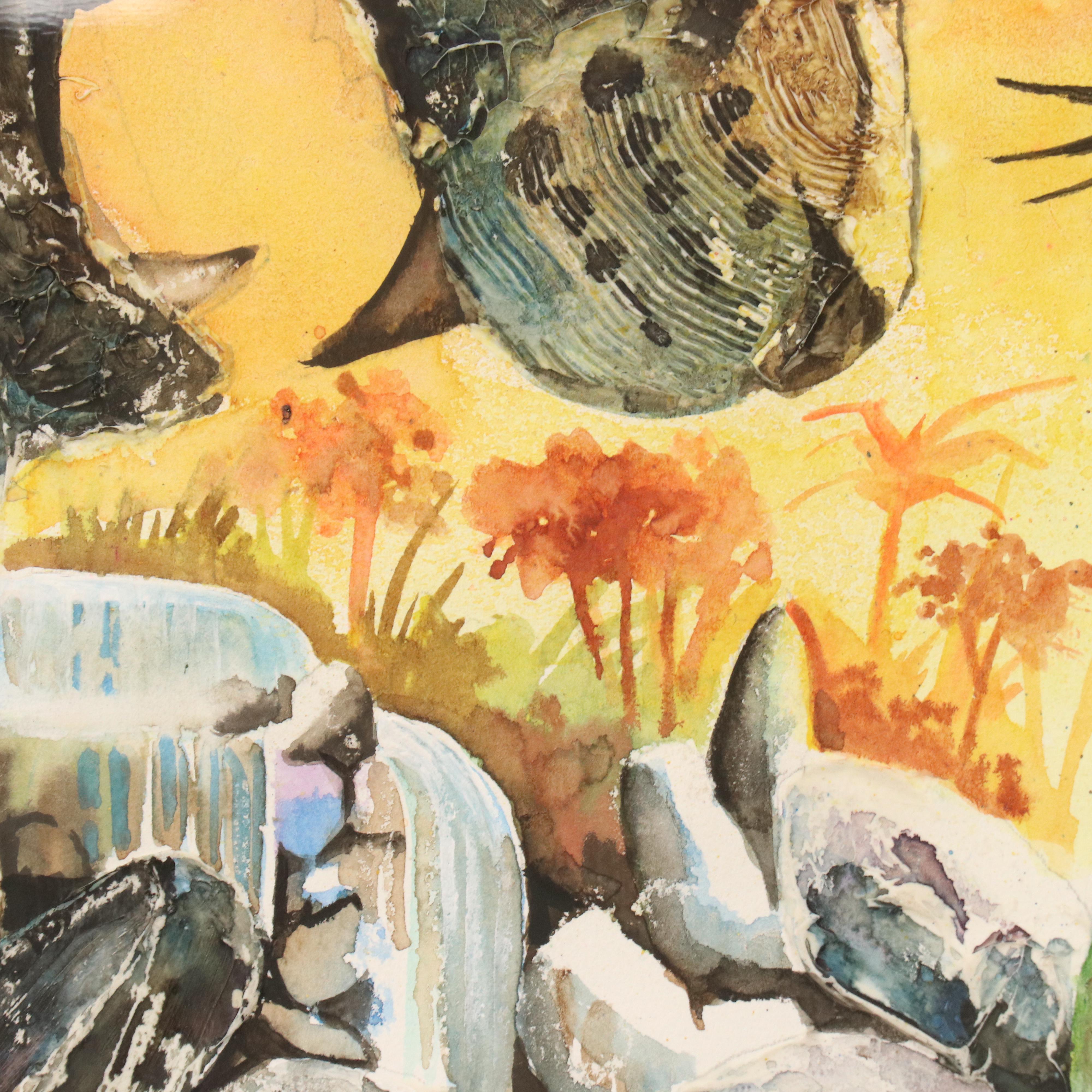 Porro Peruvian Fantasy Mixed Media Composition