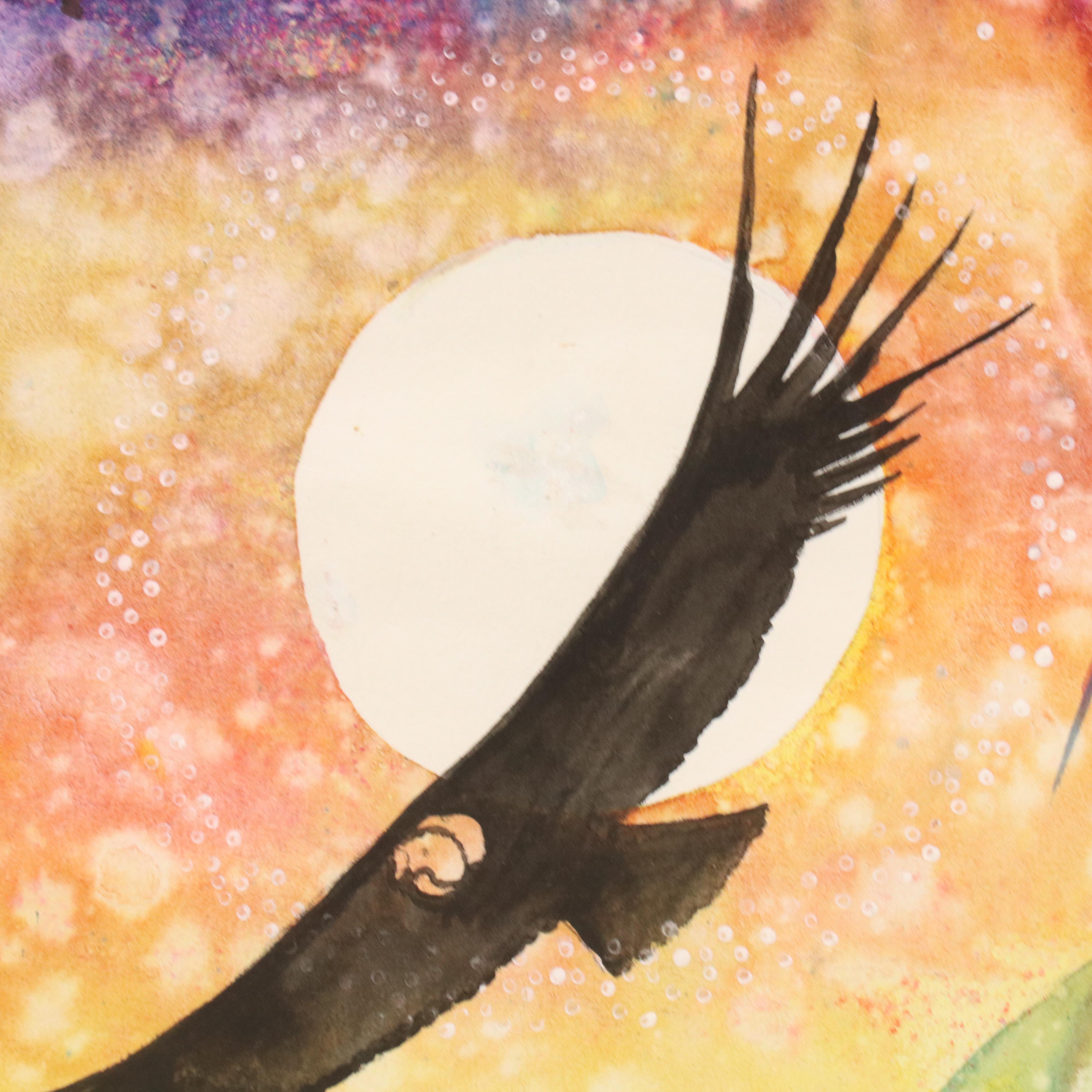 Porro Peruvian Fantasy Mixed Media Composition