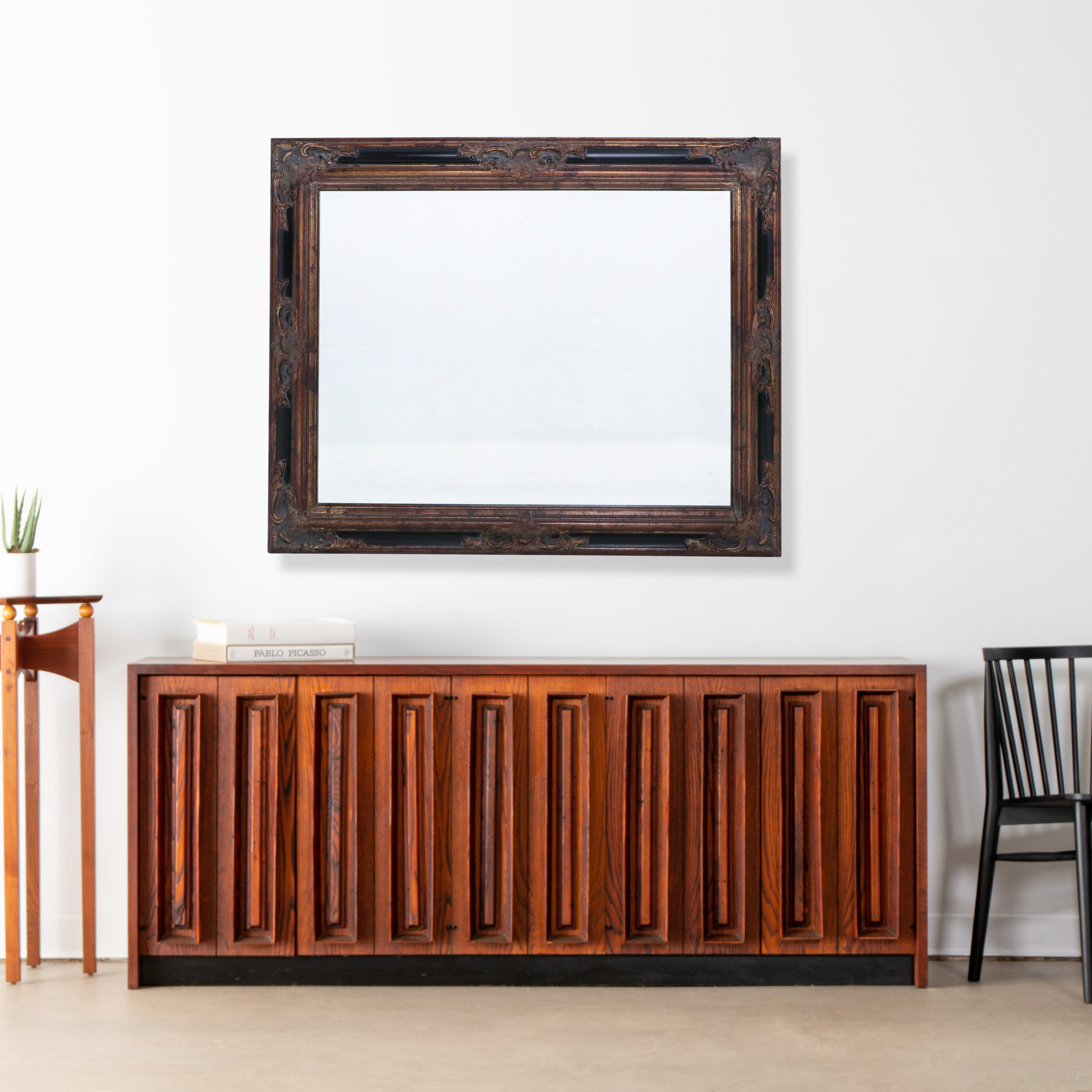 La Pastiche Excalibur Gold Burnished Framed Wall Mirror