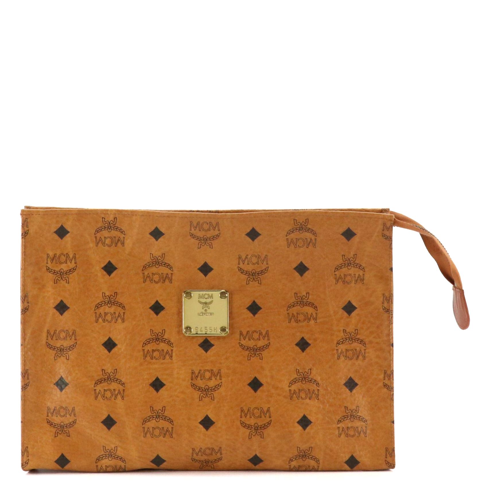 MCM Accessories/Toiletry Pouch in Cognac Visetos Coated Canvas