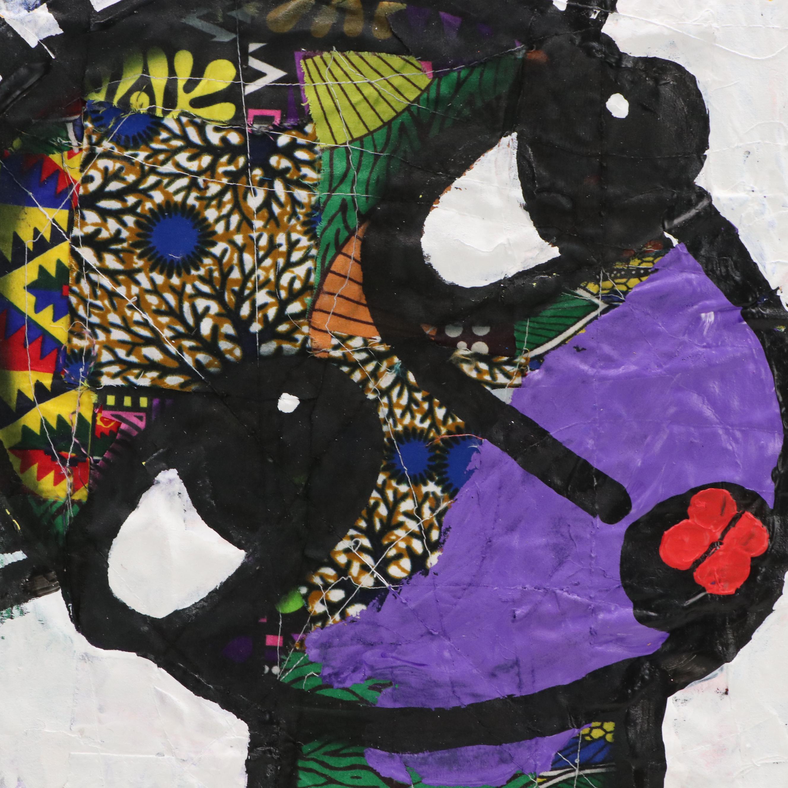 Abiola Idowu Stylized Portrait Collage "Amen," 2024