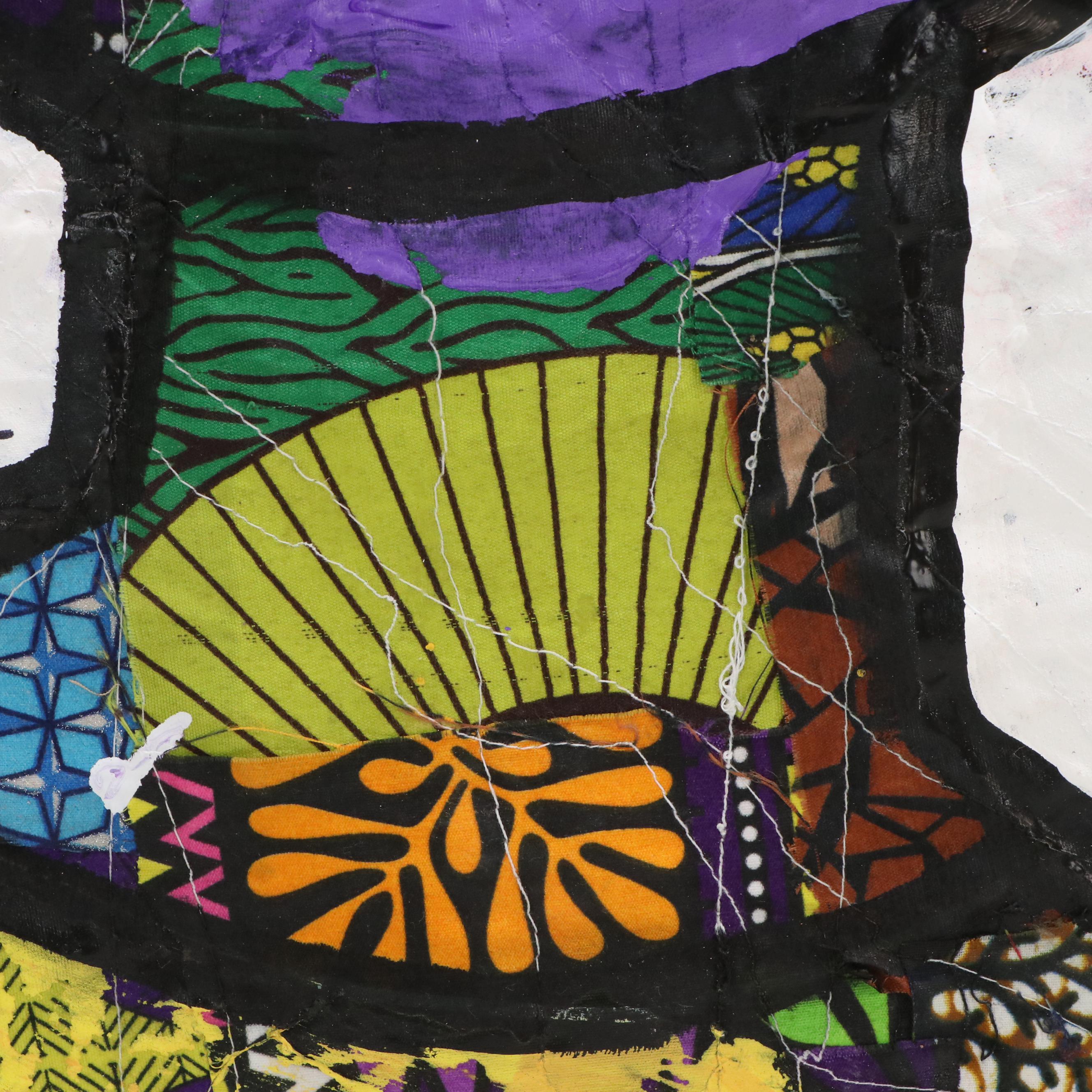 Abiola Idowu Stylized Portrait Collage "Amen," 2024