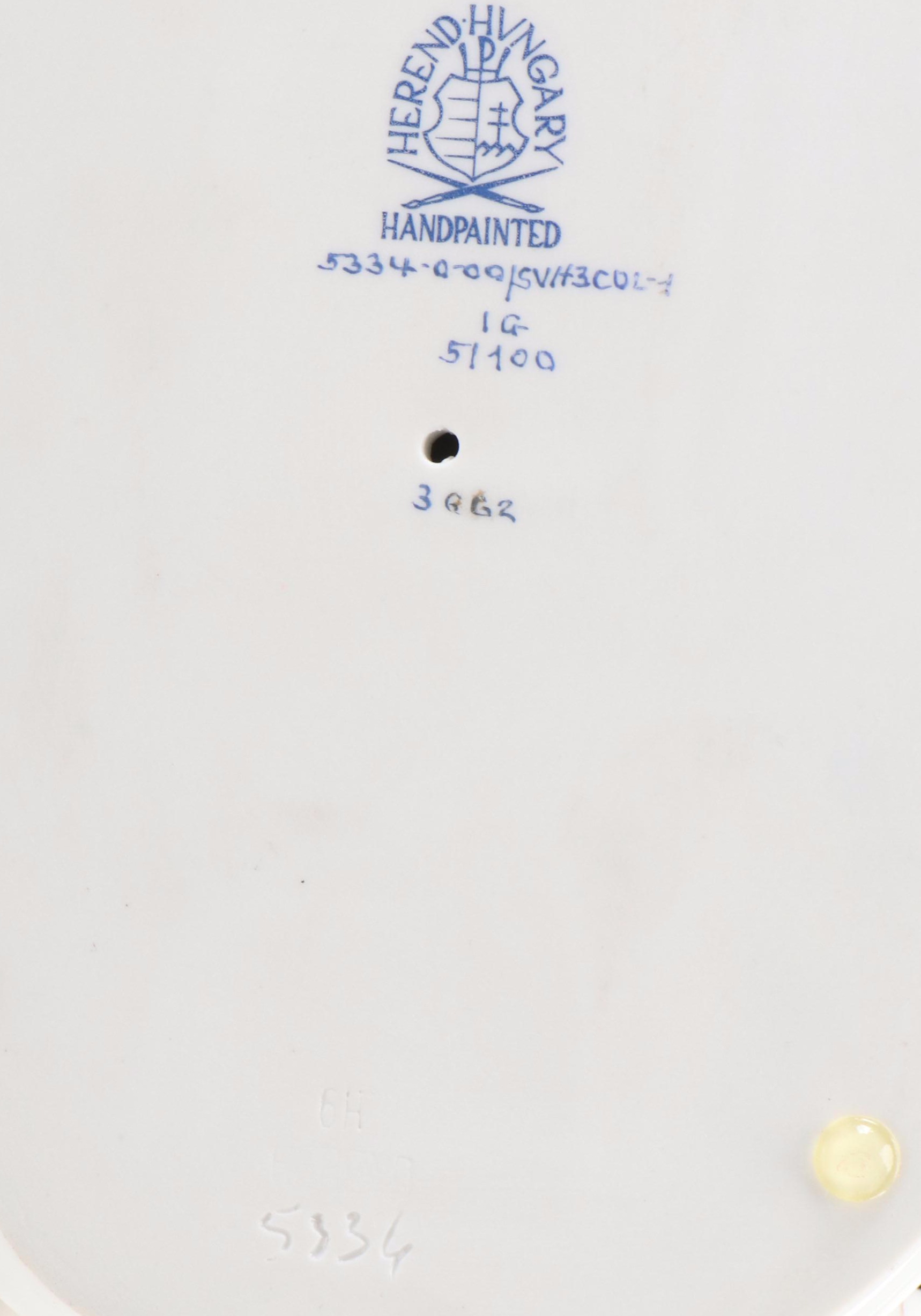 Herend Limited Edition Mosaic Fishnet with Gold "Rabbit" Porcelain Figurine