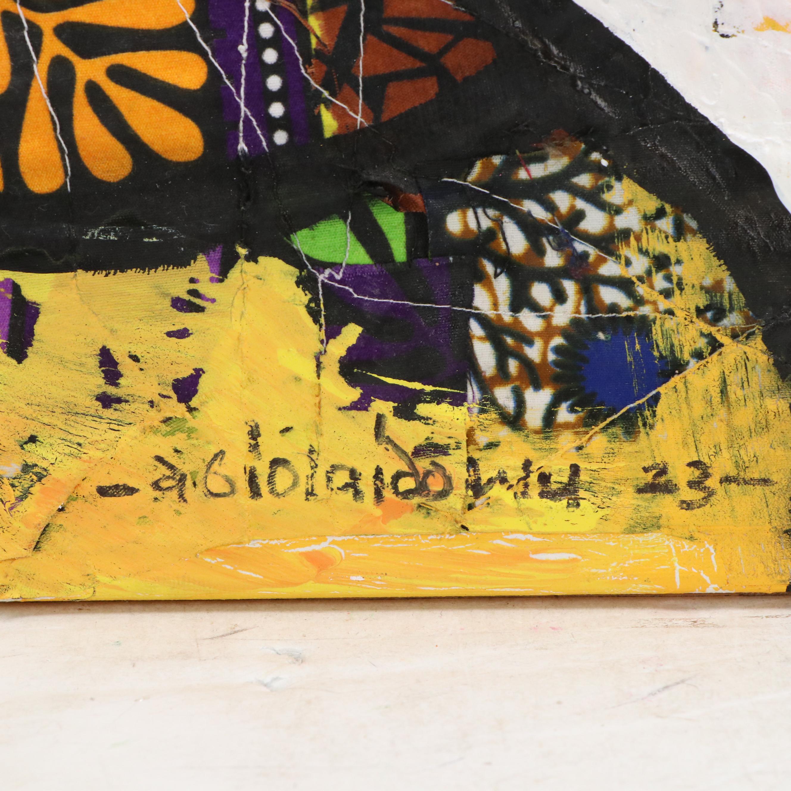 Abiola Idowu Stylized Portrait Collage "Amen," 2024