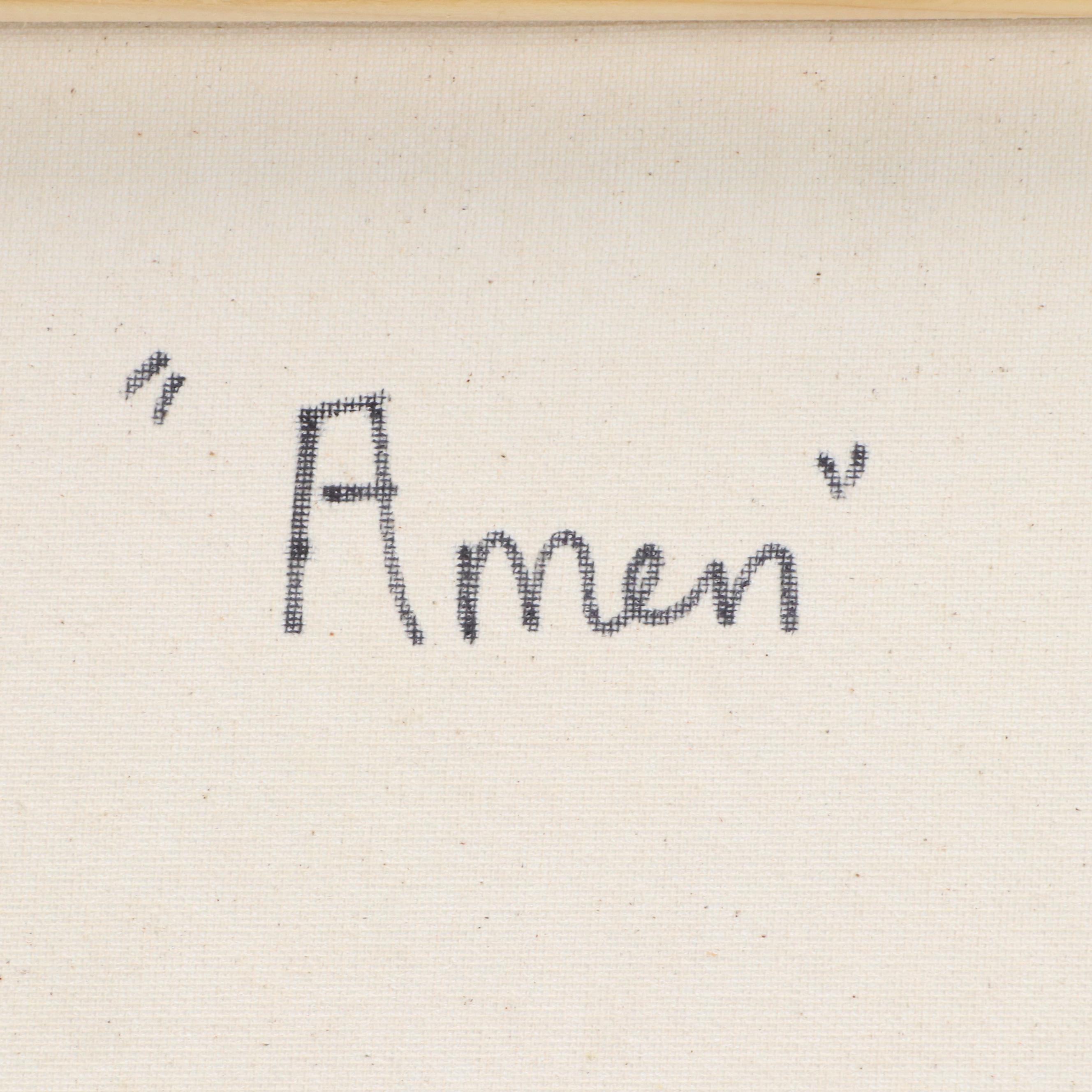 Abiola Idowu Stylized Portrait Collage "Amen," 2024